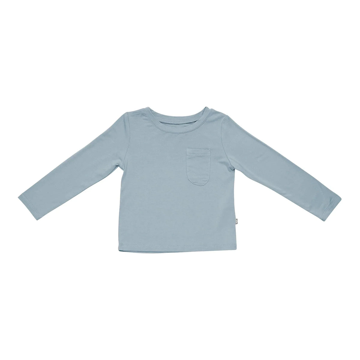 Long Sleeve Toddler Crew Neck Tee in Fog Main image