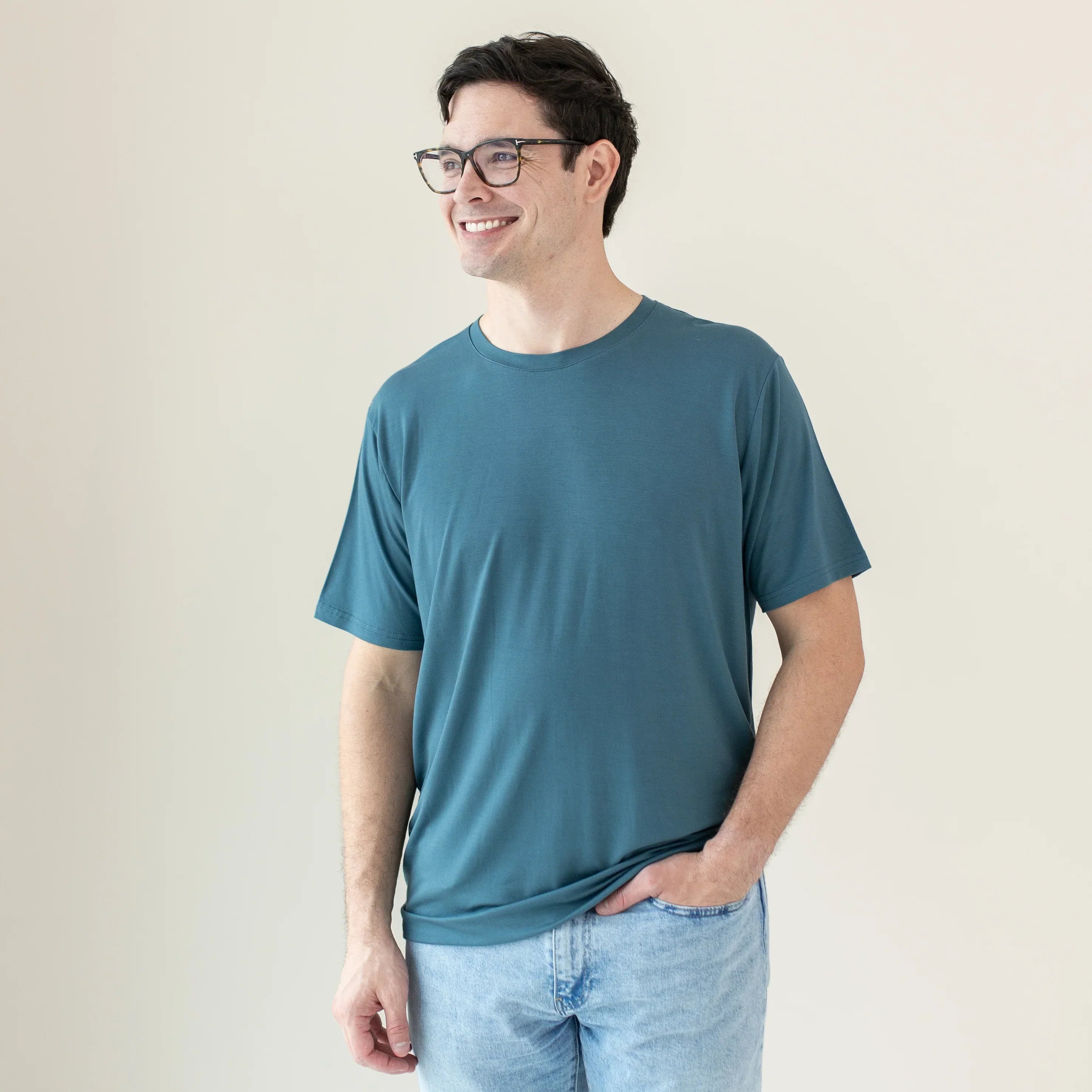 Men's Crew Neck Tee in Atlantic Secondary image