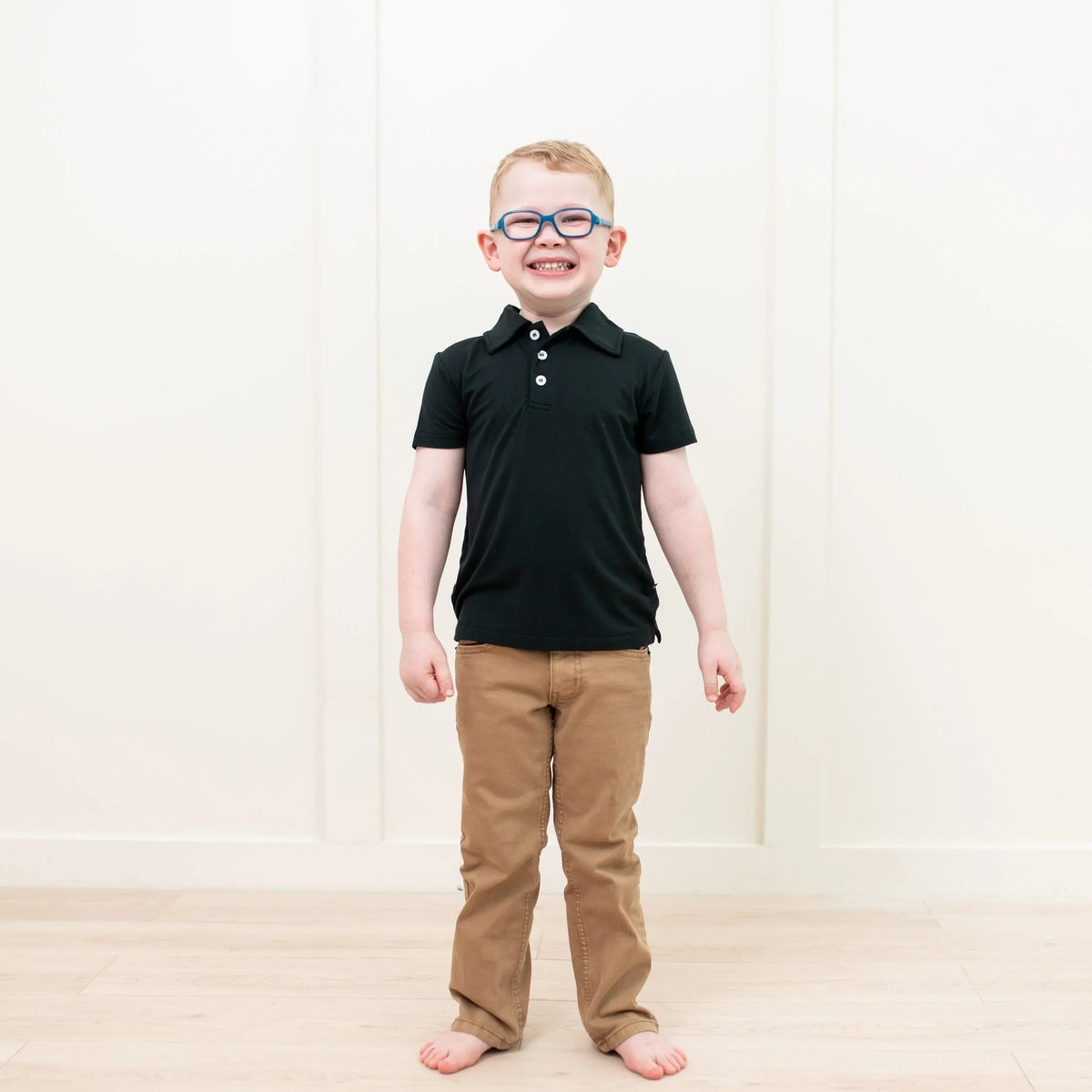 Toddler Short Sleeve Polo in Midnight Main image