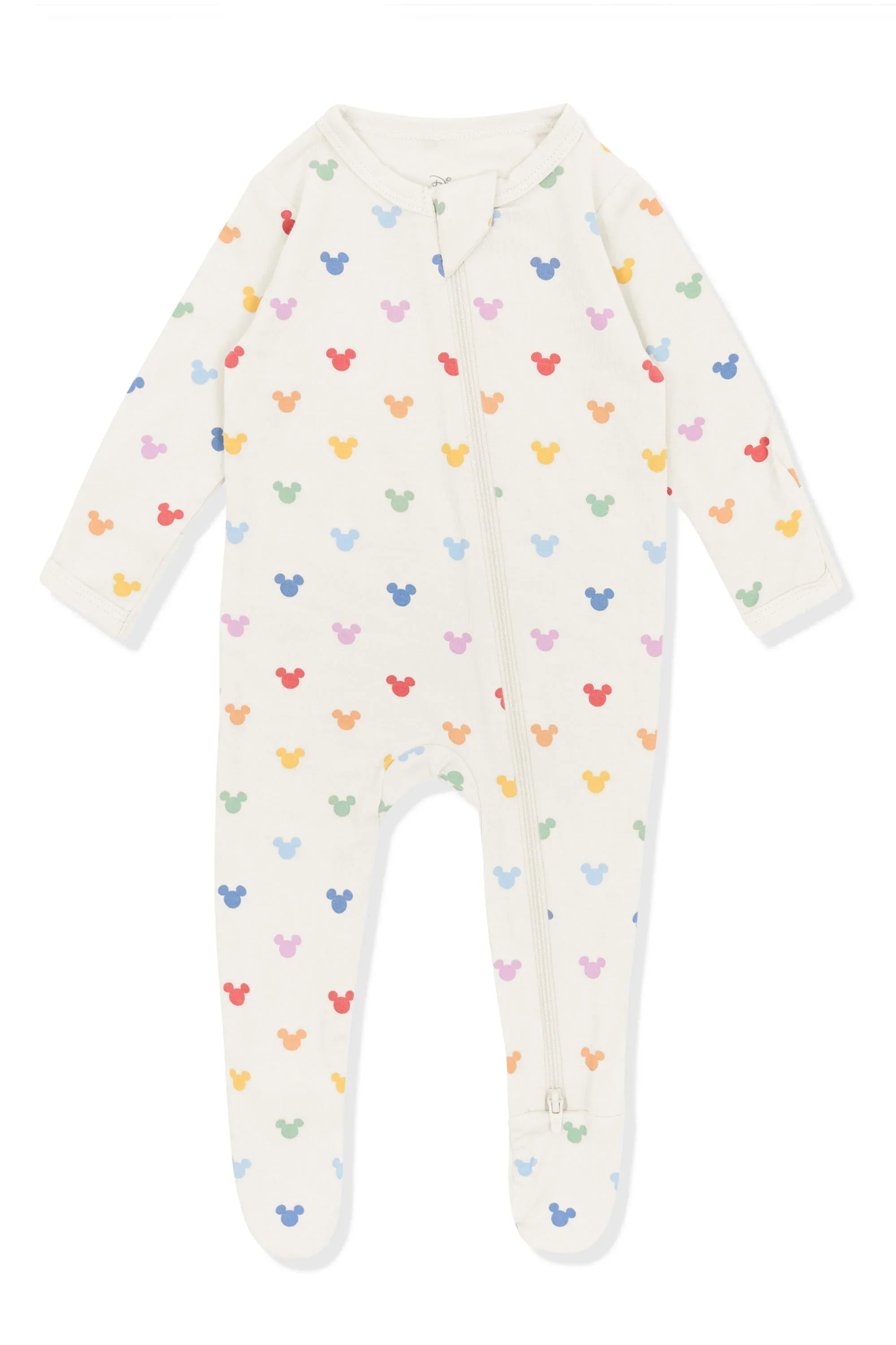 Zippered Footie in Pastel Mickey Mouse Secondary image