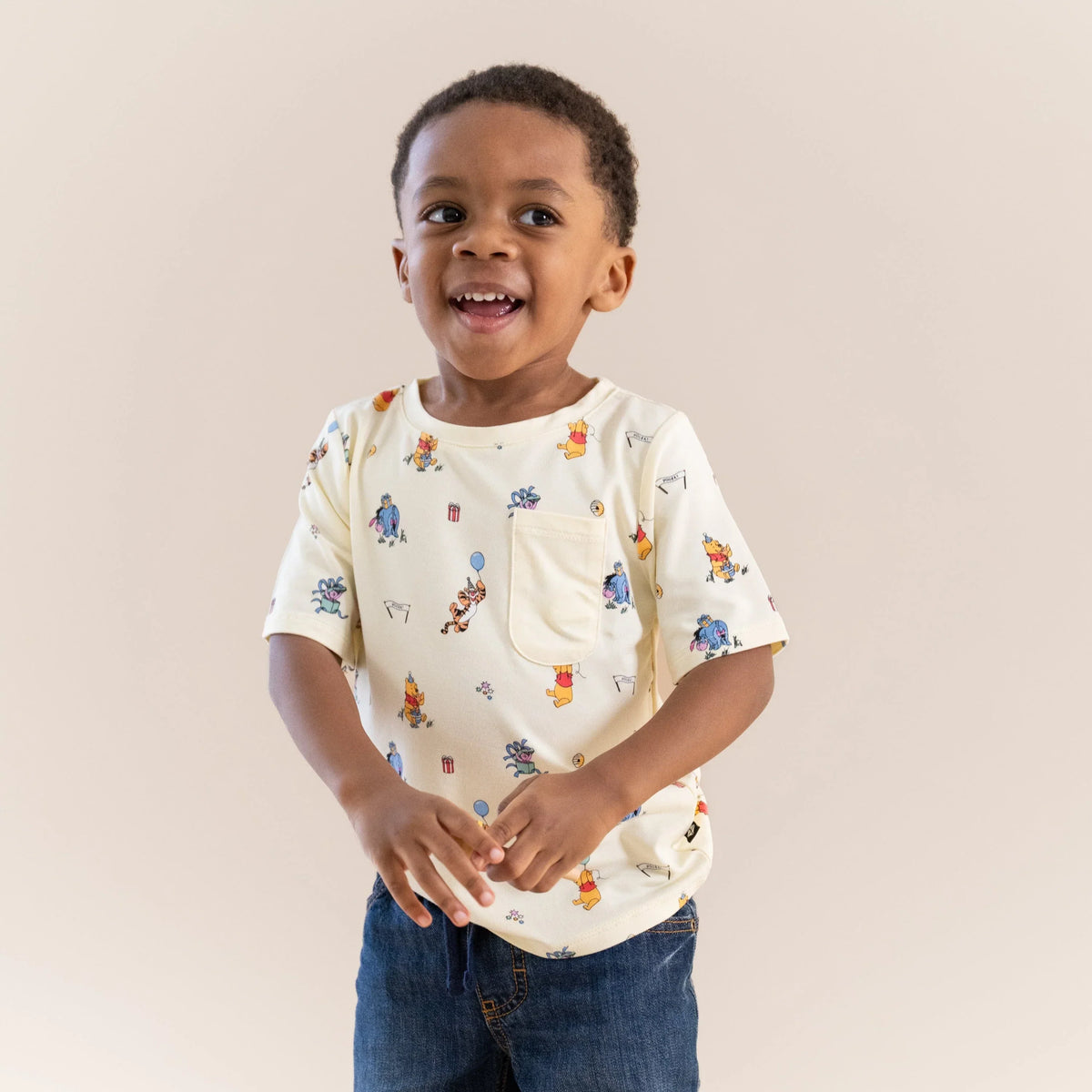 Toddler Crew Neck Tee in Winnie the Pooh Celebration Main image