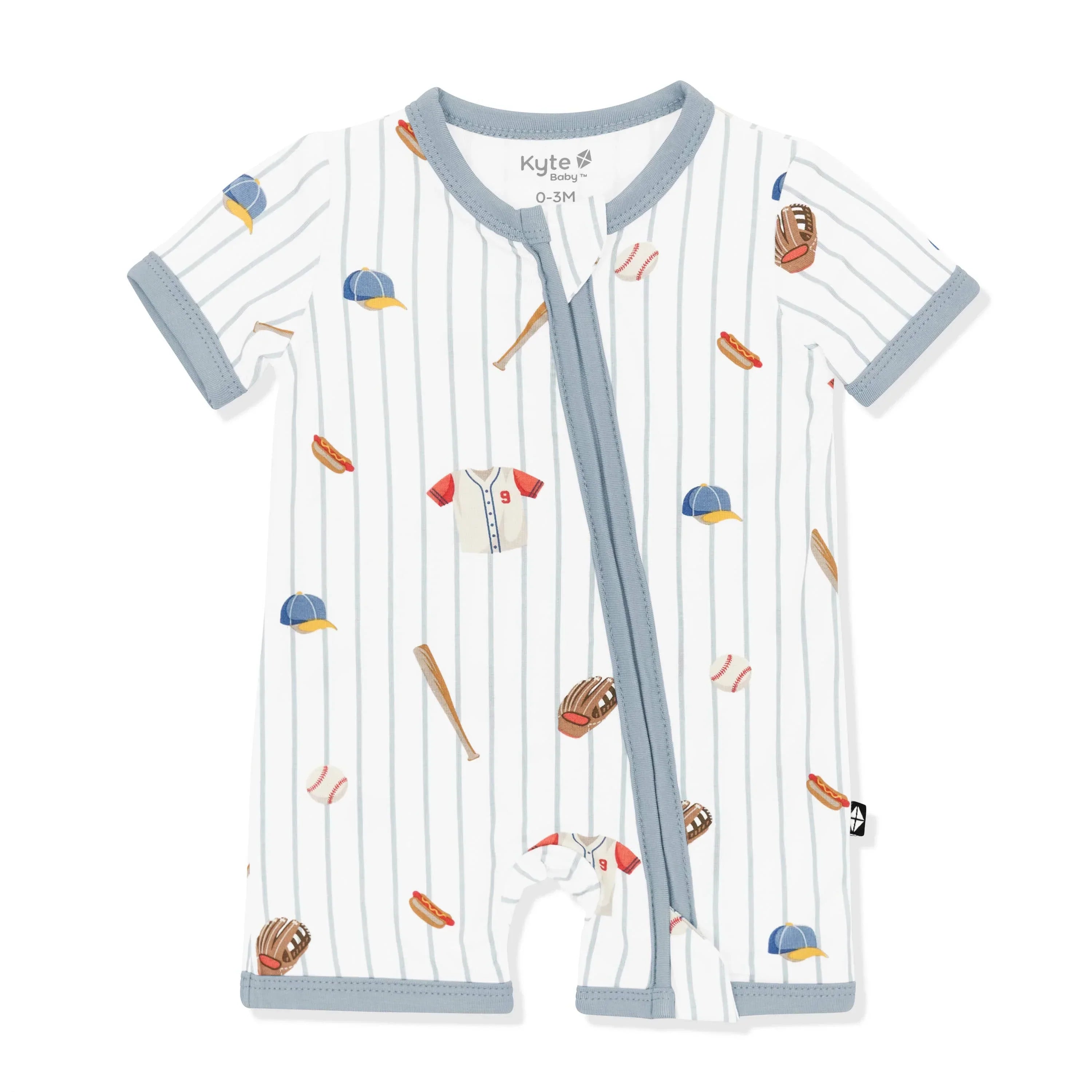 Zipper Shortall Romper in Home Run Secondary image