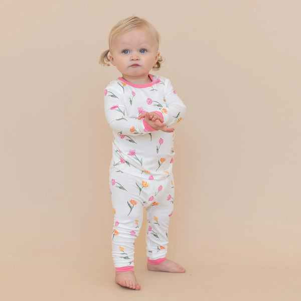 Long Sleeve Pajamas in Tulip