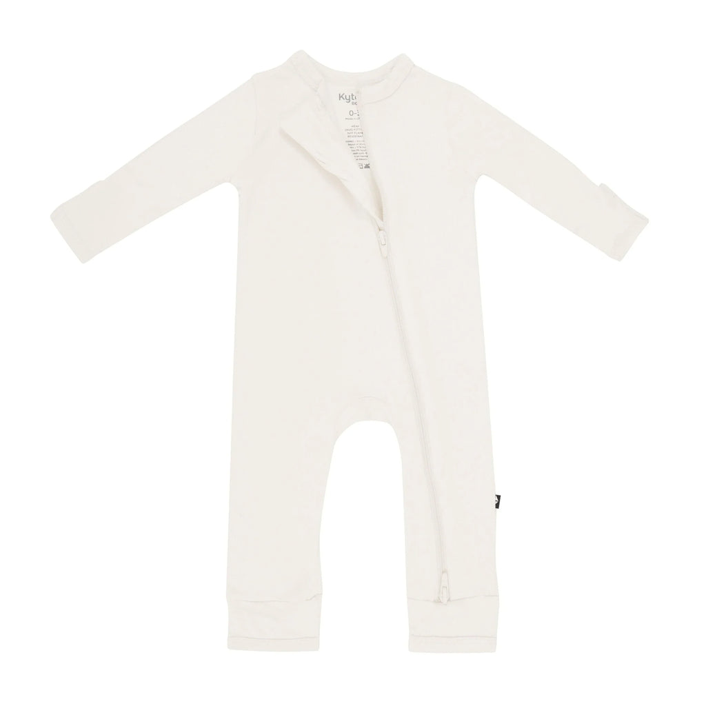 Zippered Romper in Oat