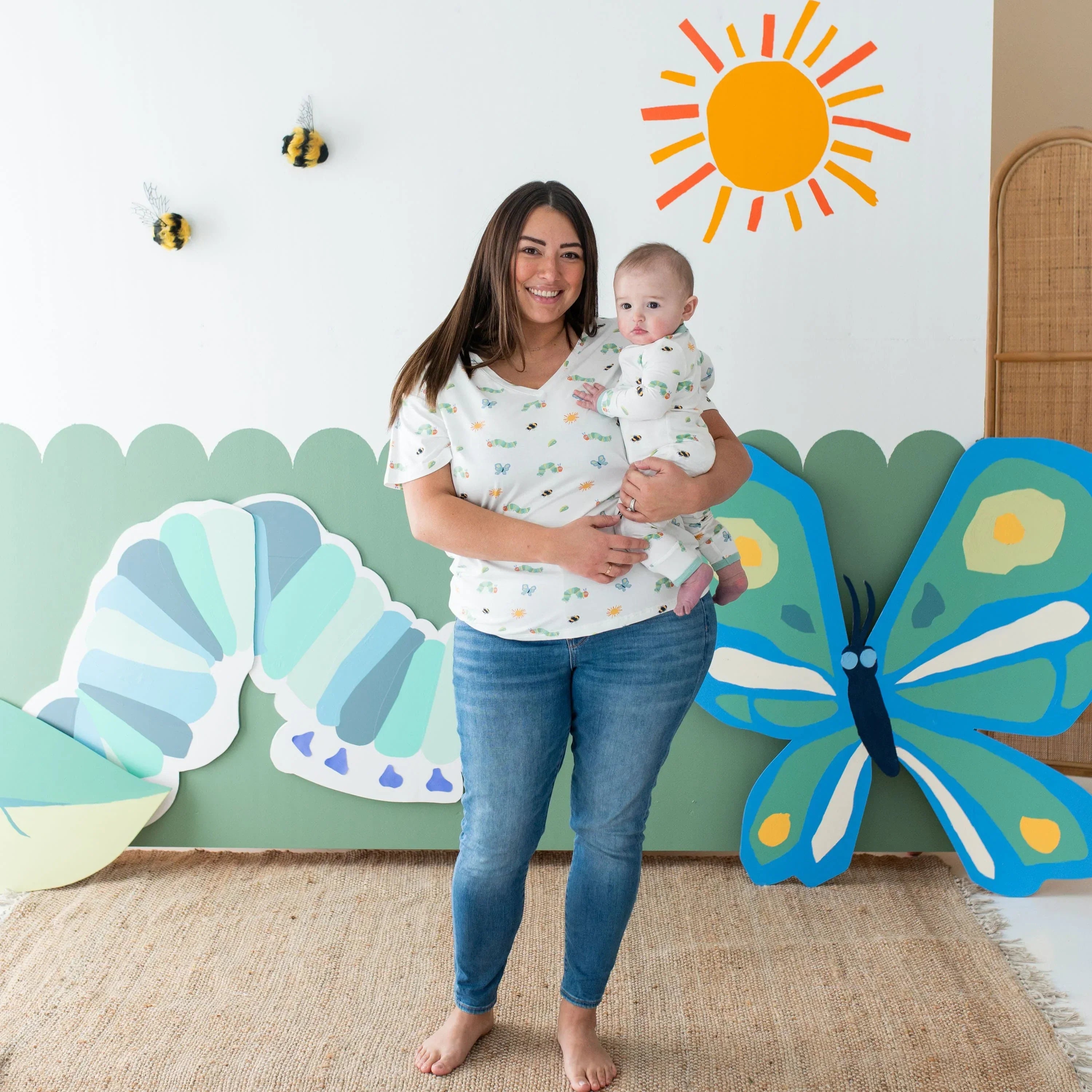 Women’s Relaxed Fit V-Neck in The Very Hungry Caterpillar™ and Friends Secondary image
