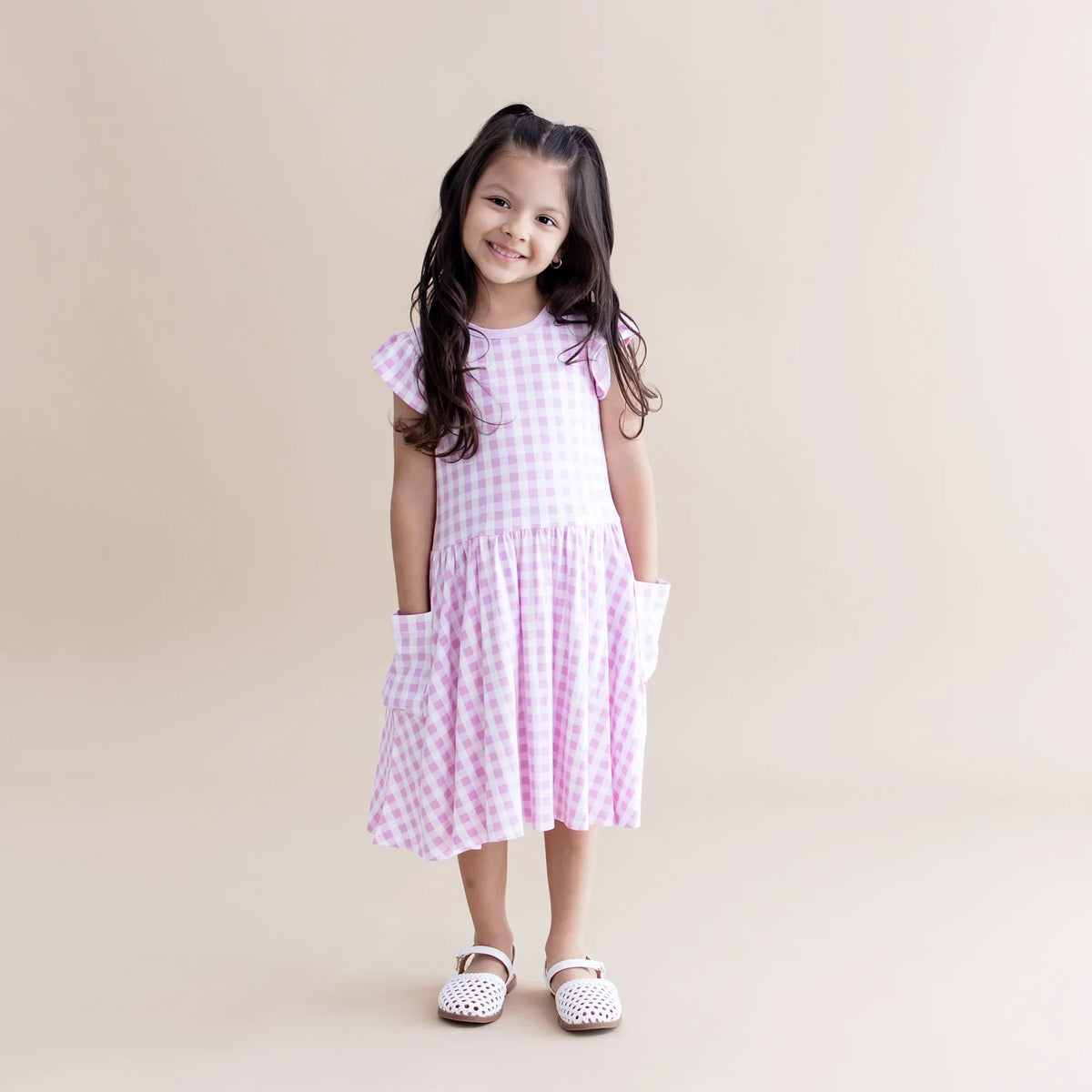 Pocket Dress in Gingham Thistle Main image