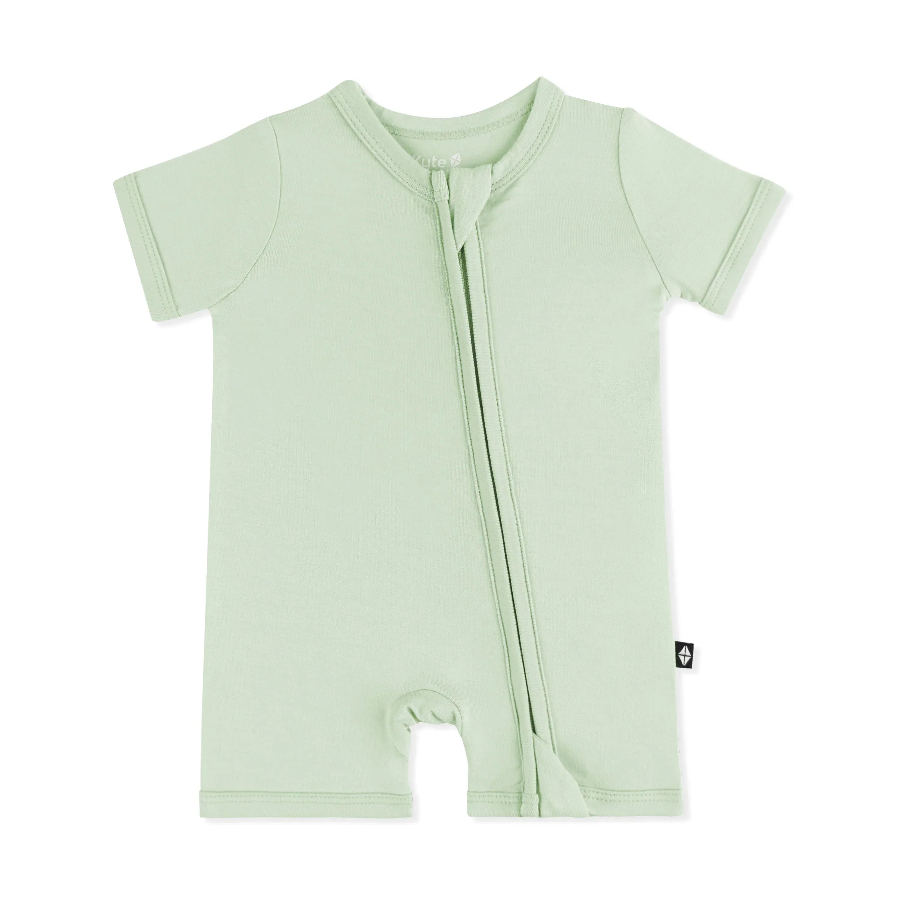 Zipper Shortall Romper in Basil Secondary image