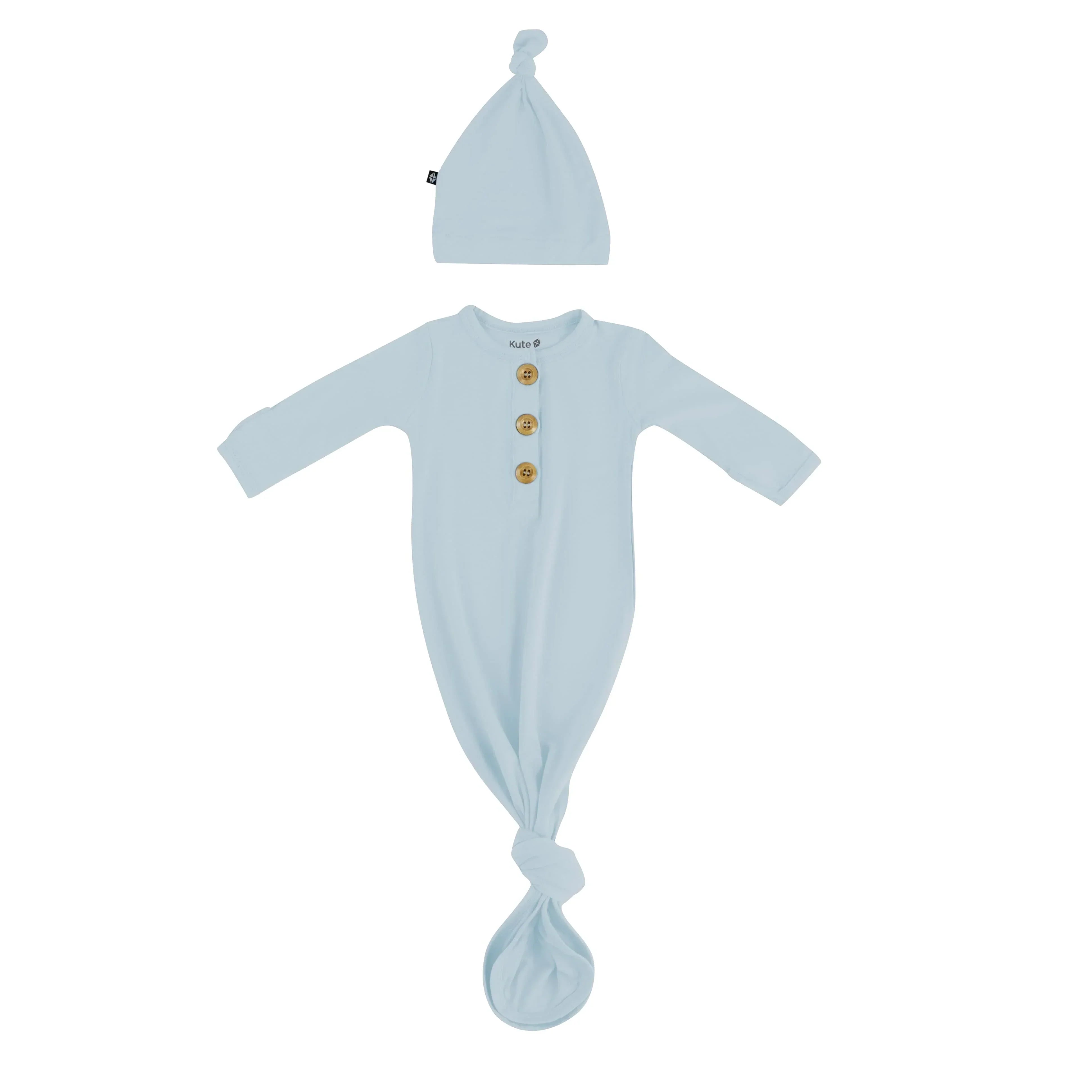 Knotted Gown with Hat Set in Fog Secondary image