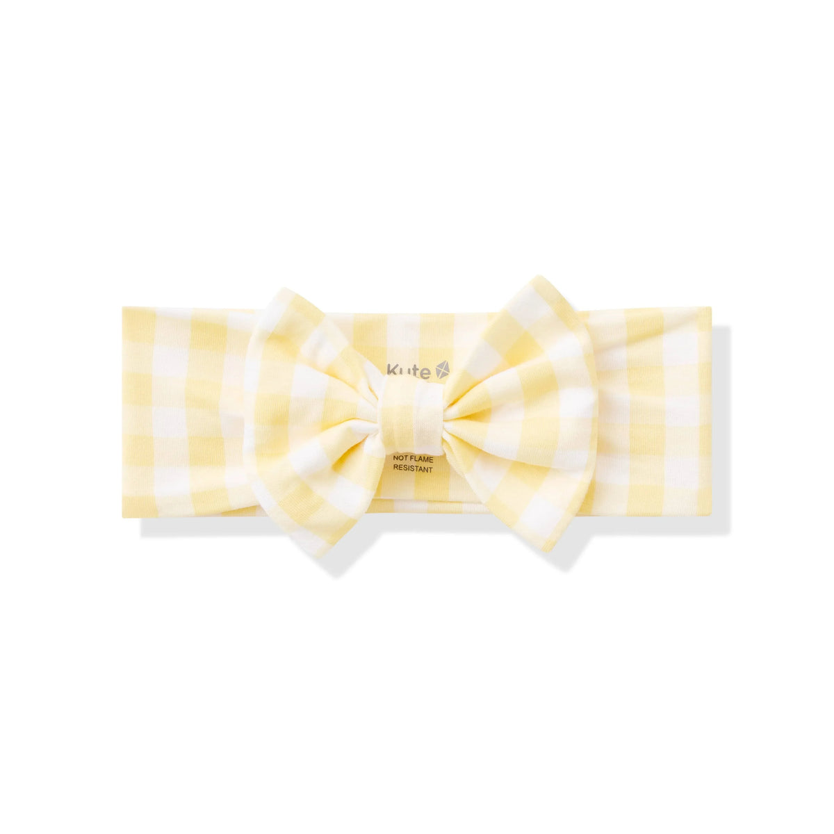 Bow Headband in Gingham Chamomile Main image