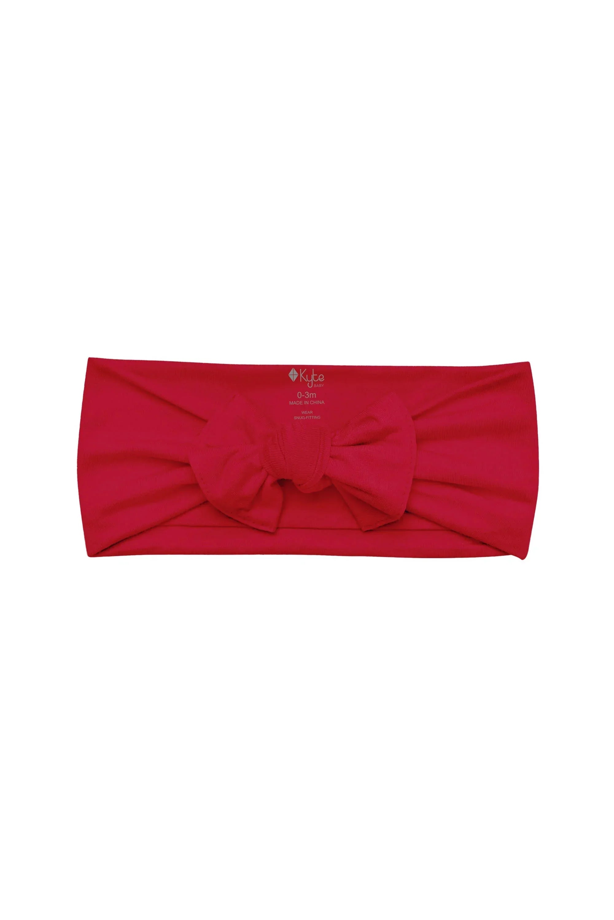 Knotted Bow Headband in Cardinal Secondary image