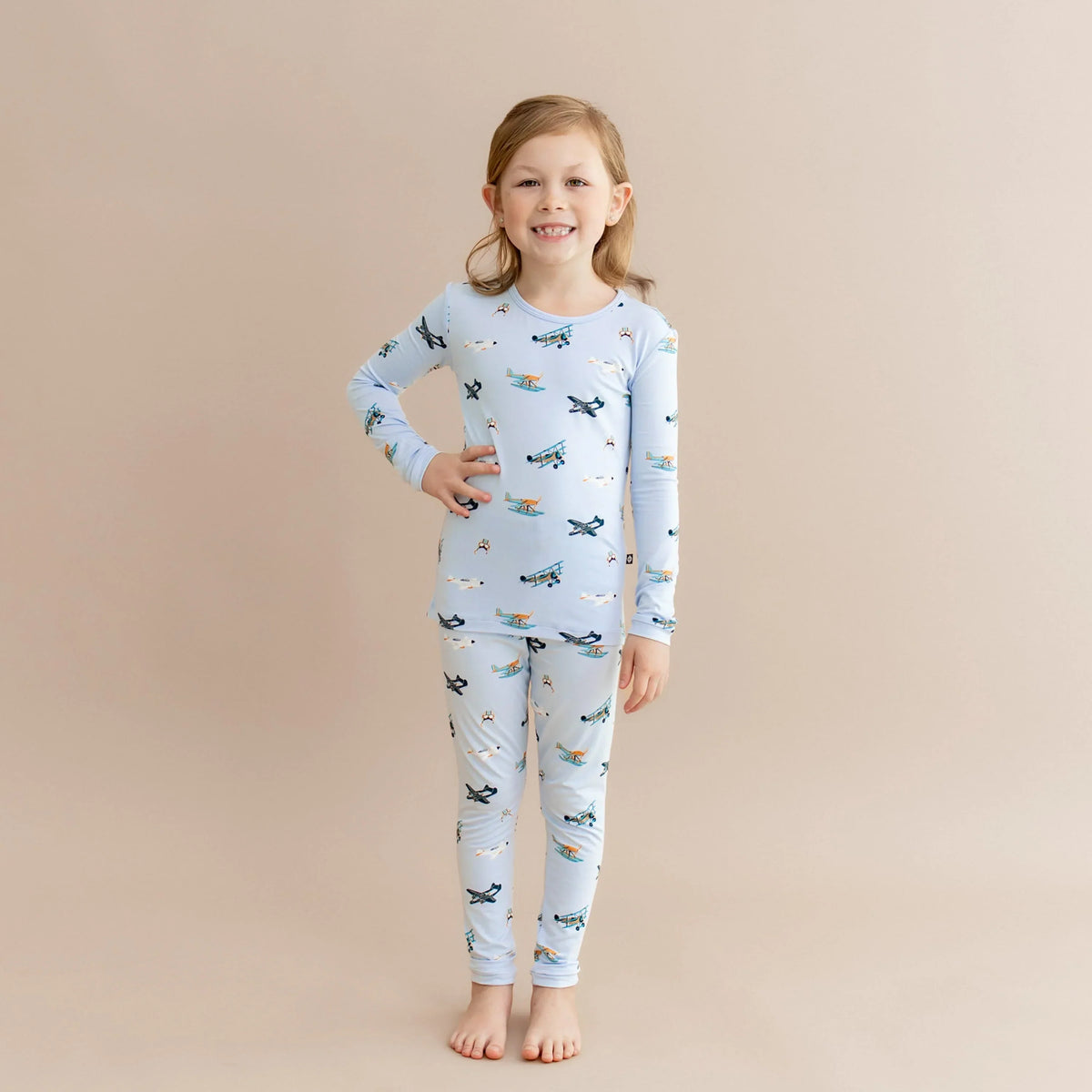 Long Sleeve Pajamas in Take Off Main image