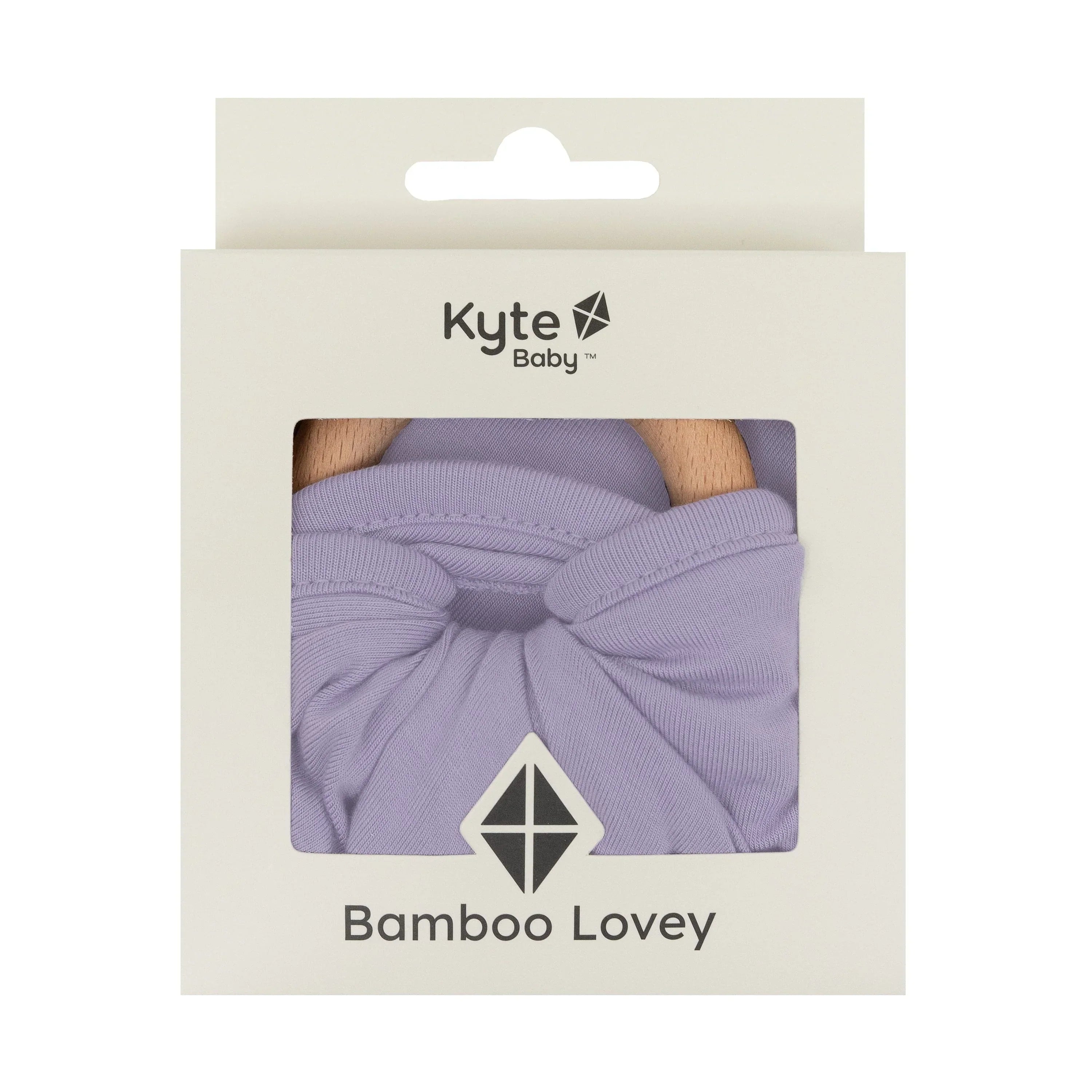 Lovey in Taro with Removable Wooden Teething Ring Secondary image