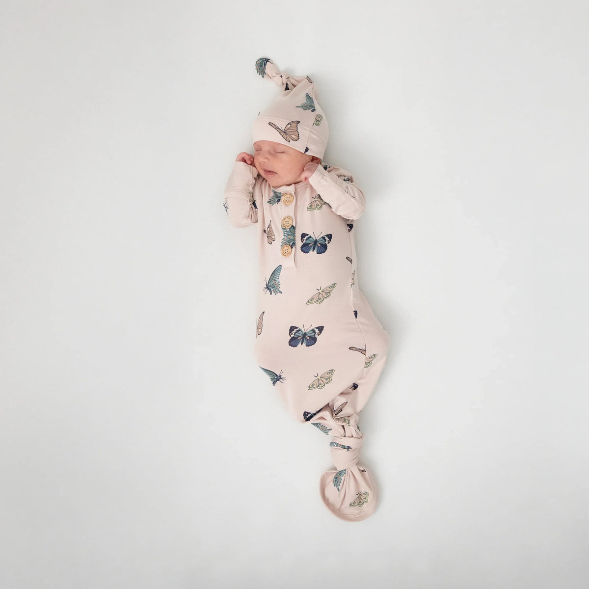 Knotted Gown with Hat Set in Blush Butterfly Main image