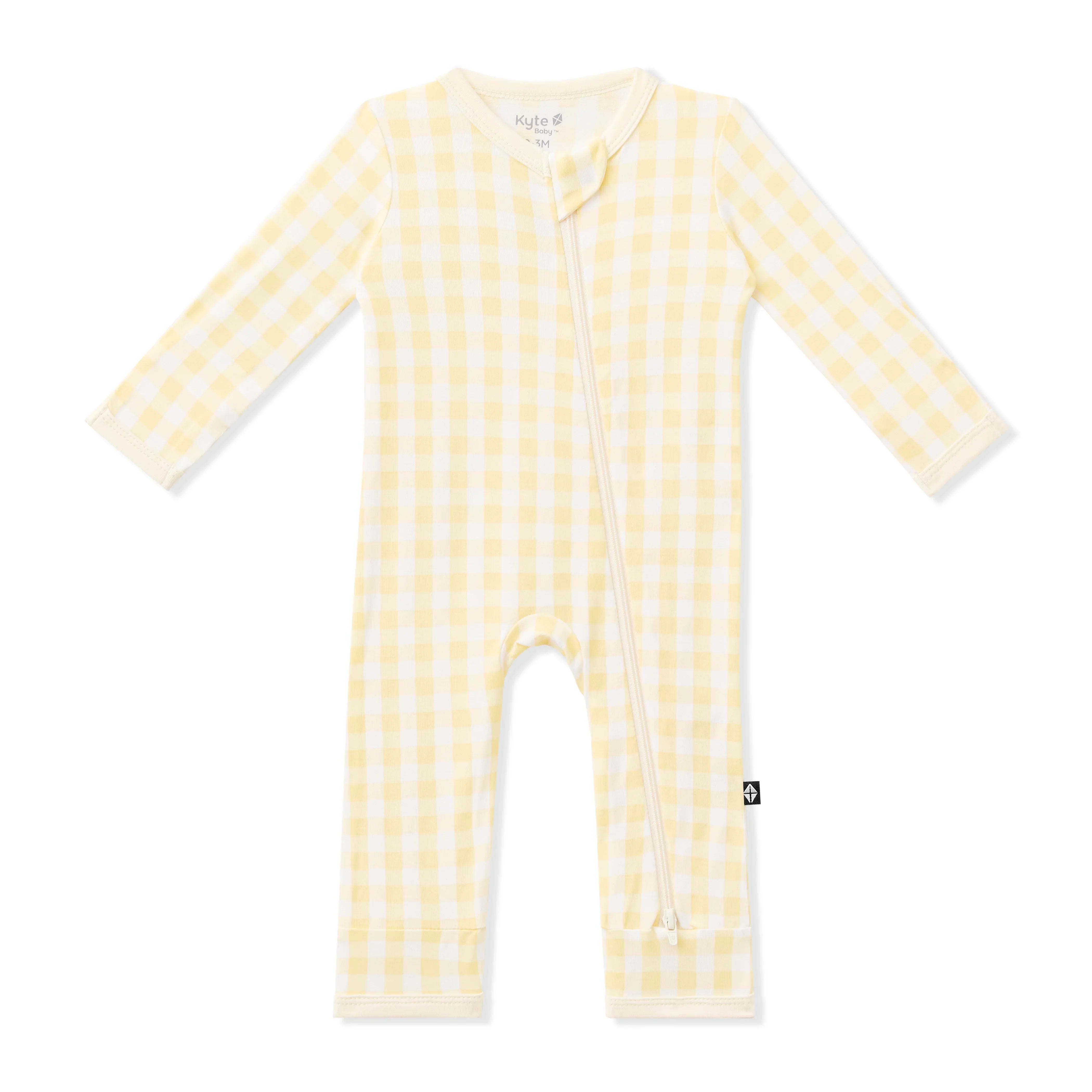 Zippered Romper in Gingham Chamomile Secondary image