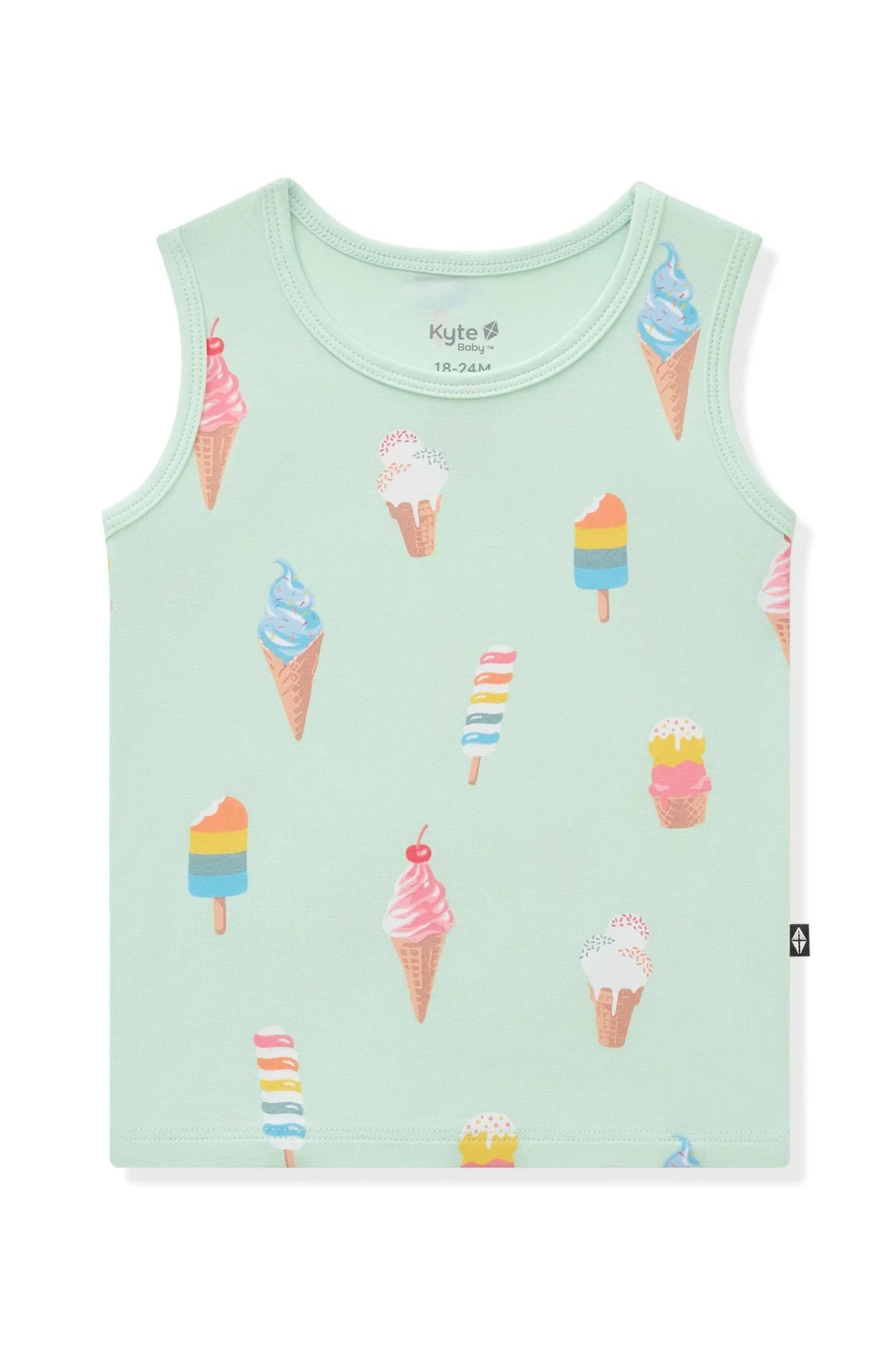 Toddler Tank Top in Mint Ice Cream Secondary image