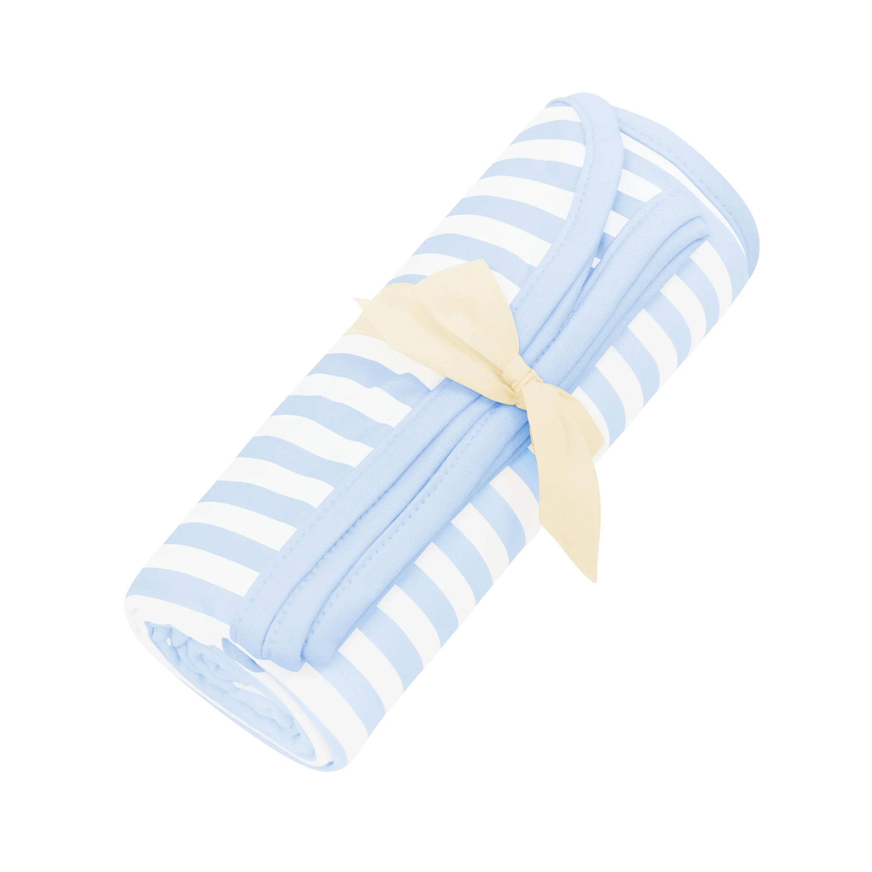 Swaddle Blanket in Small Mist Stripe Secondary image
