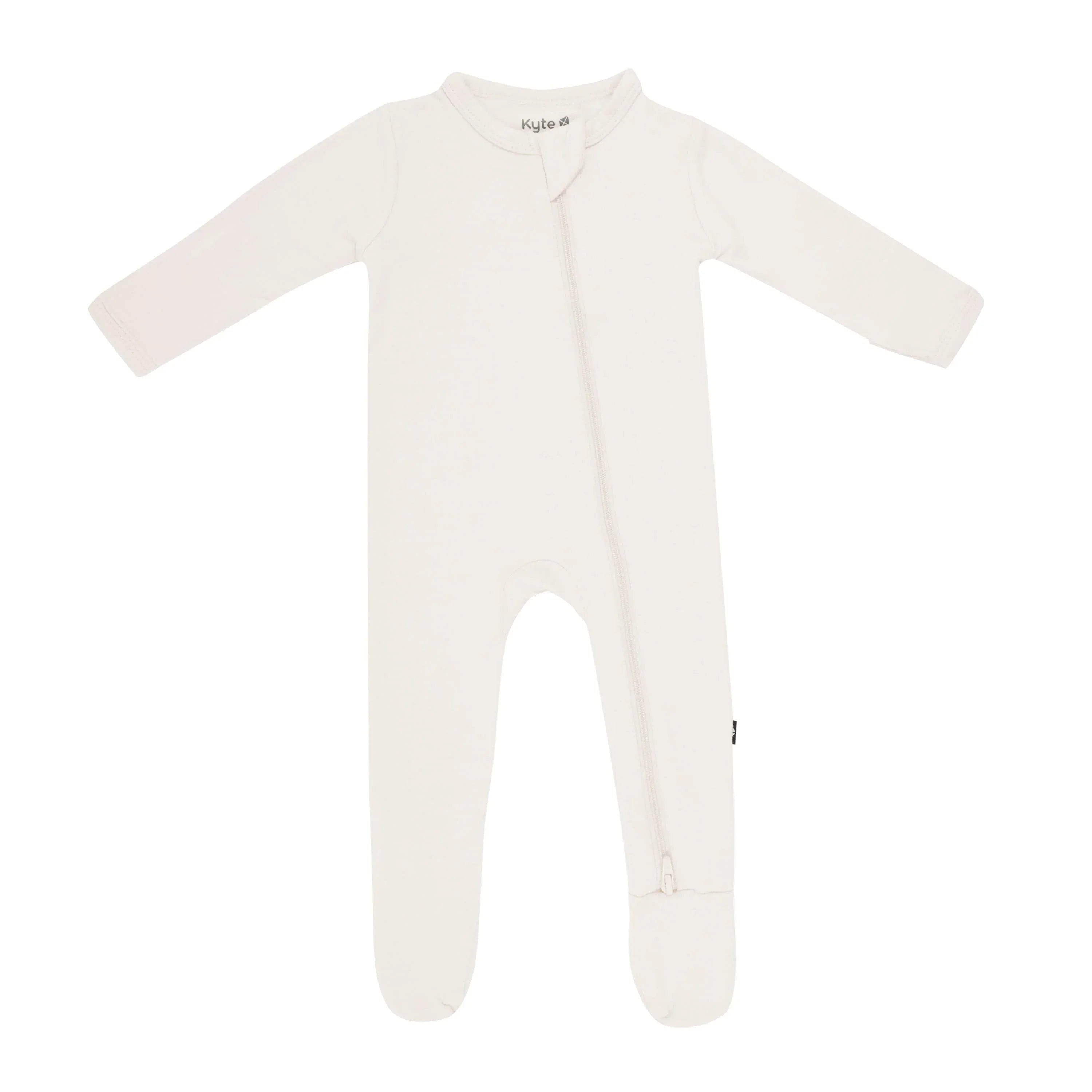 Zippered Footie in Oat Secondary image