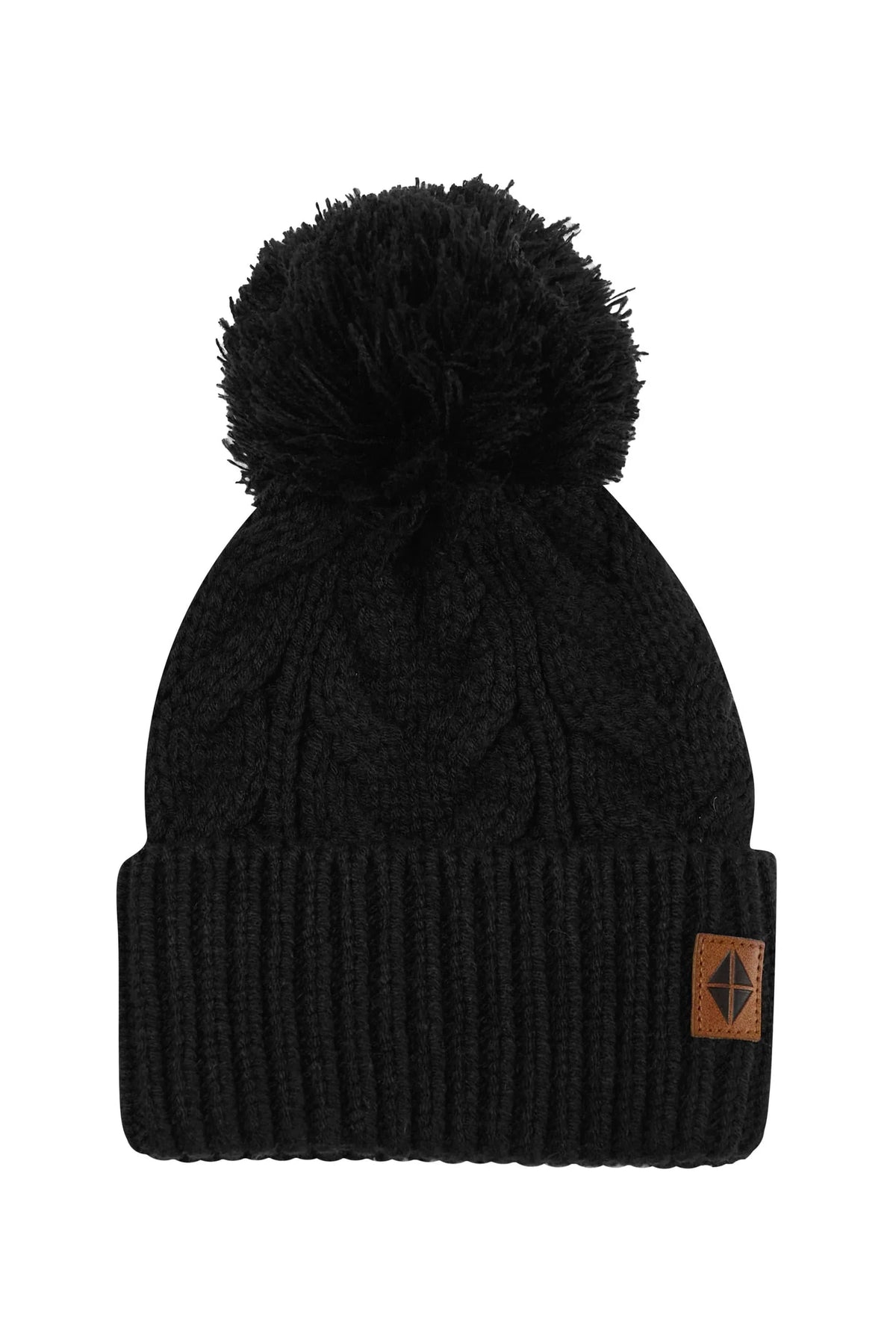 Chunky Cable Knit Beanie in Midnight Main image