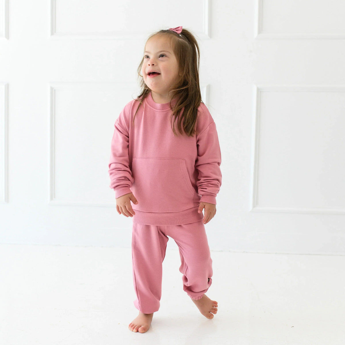 French Terry Jogger Set in Apple Blossom Main image