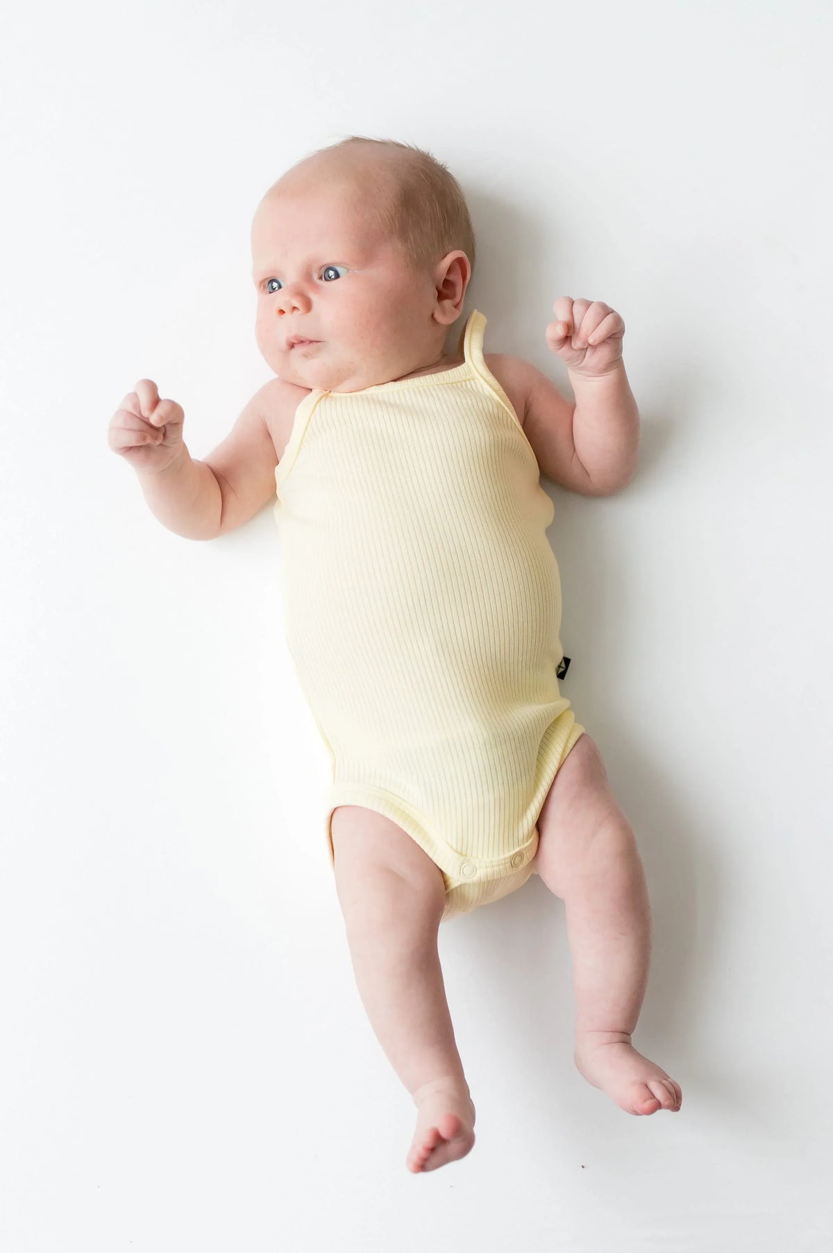 Ribbed Spaghetti Strap Bodysuit in Chamomile Main image