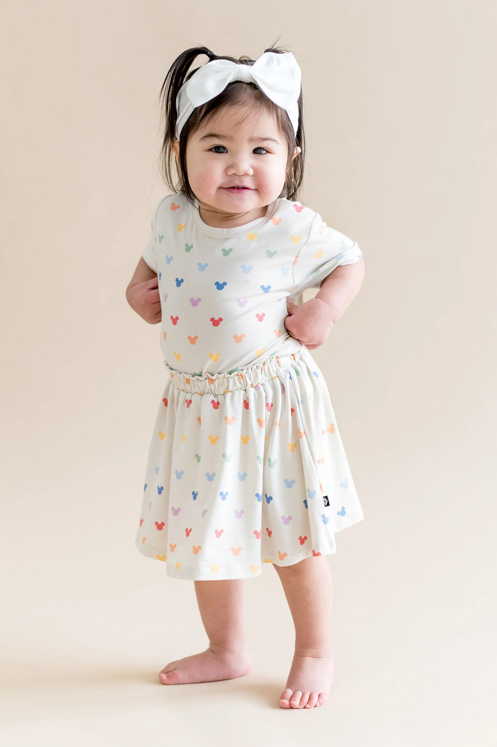 Toddler Skort in Pastel Mickey Mouse