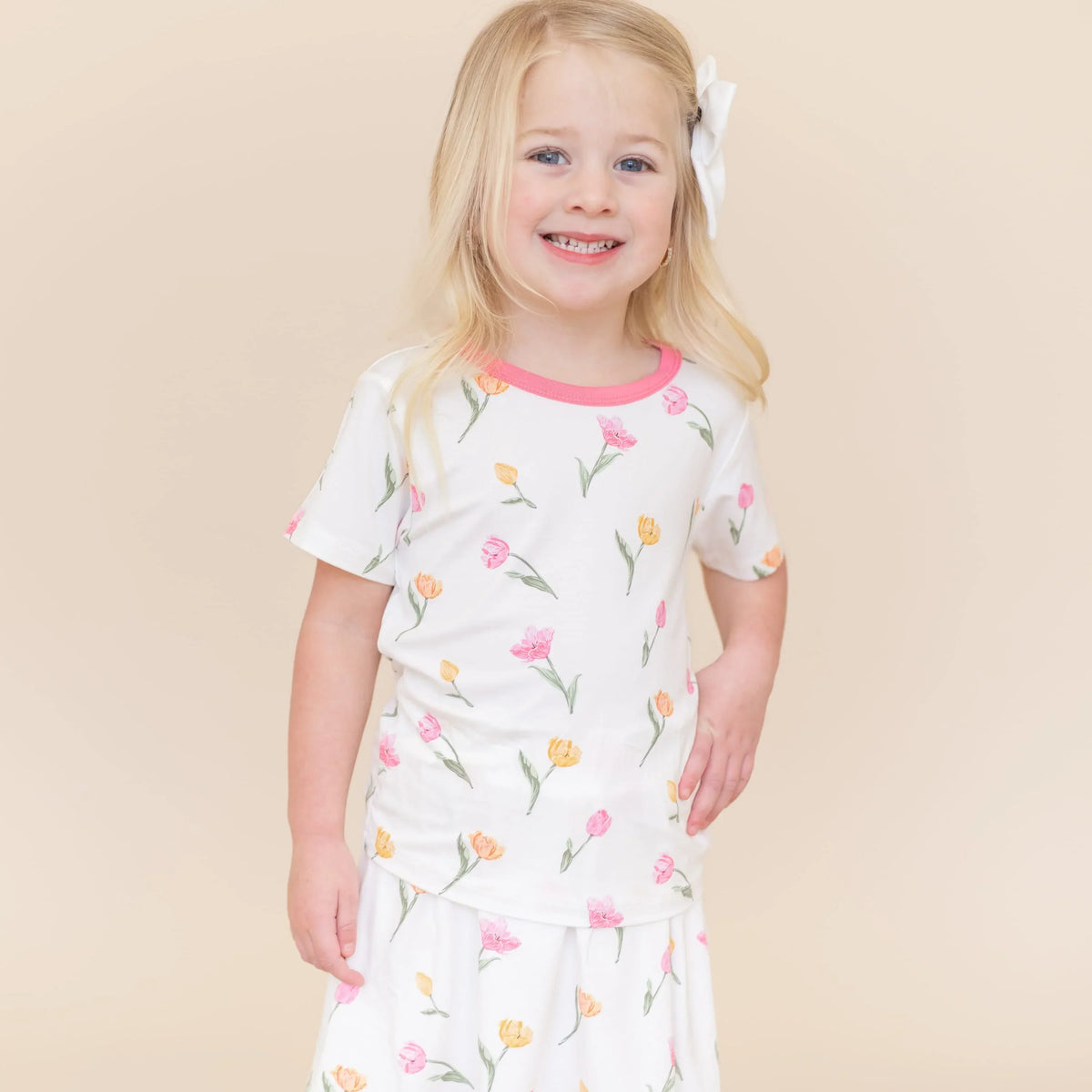 Toddler Basic Tee in Tulip Main image