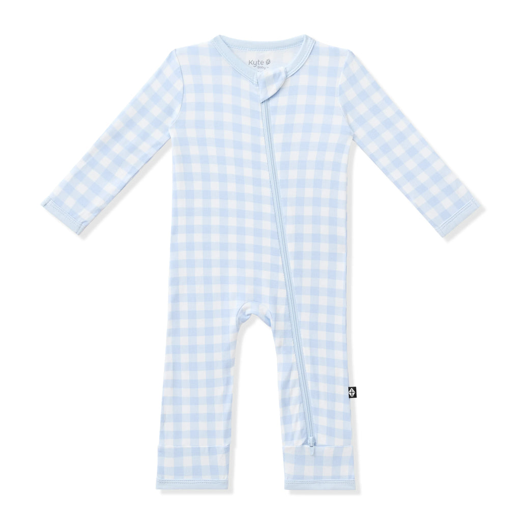Zippered Romper in Gingham Breeze