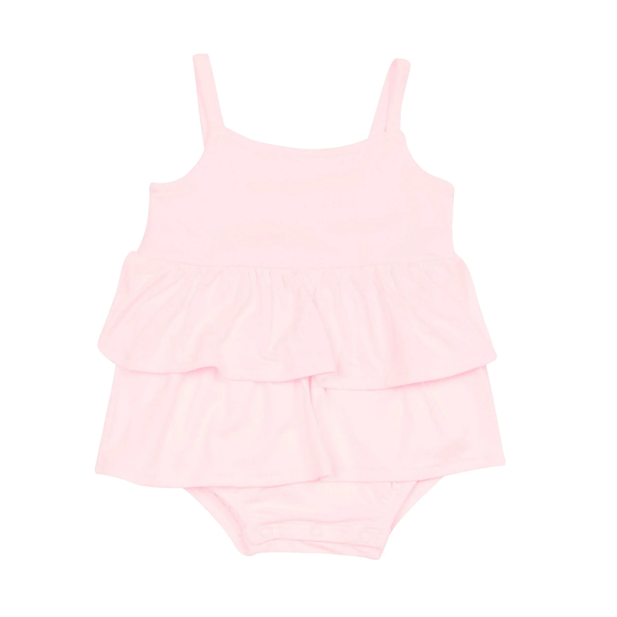 Spaghetti Strap Ruffle Romper in Sakura Main image