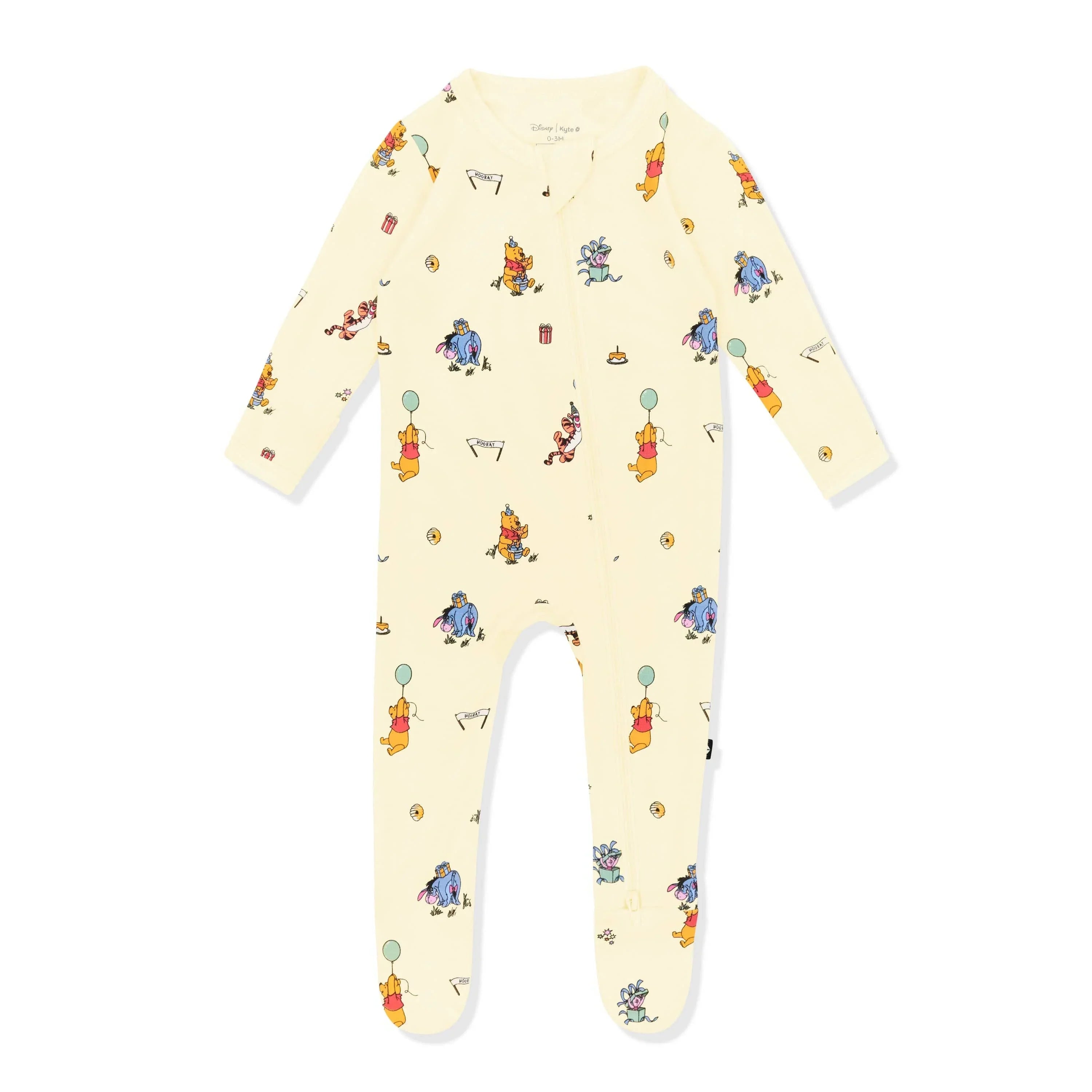 Zippered Footie in Winnie the Pooh Celebration Secondary image