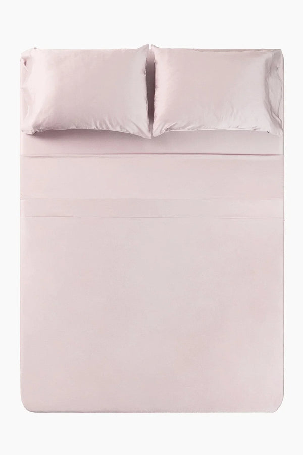 Bamboo Sateen Sheet Set in Rose Quartz