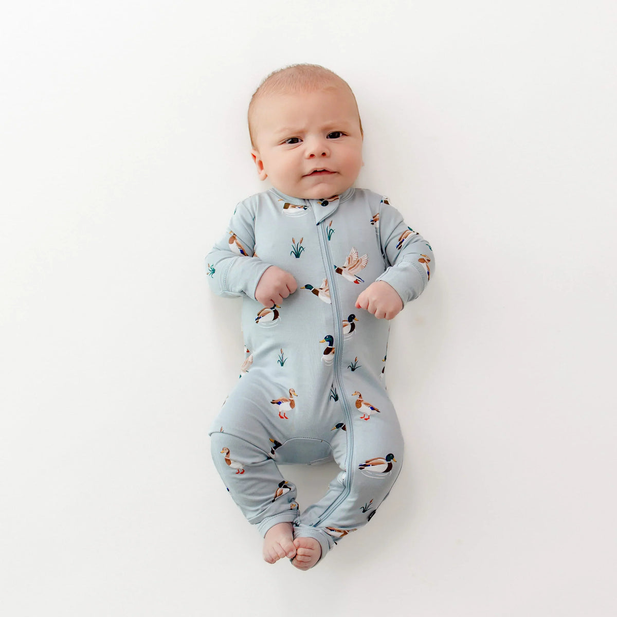 Zippered Romper in Mallard Duck Main image