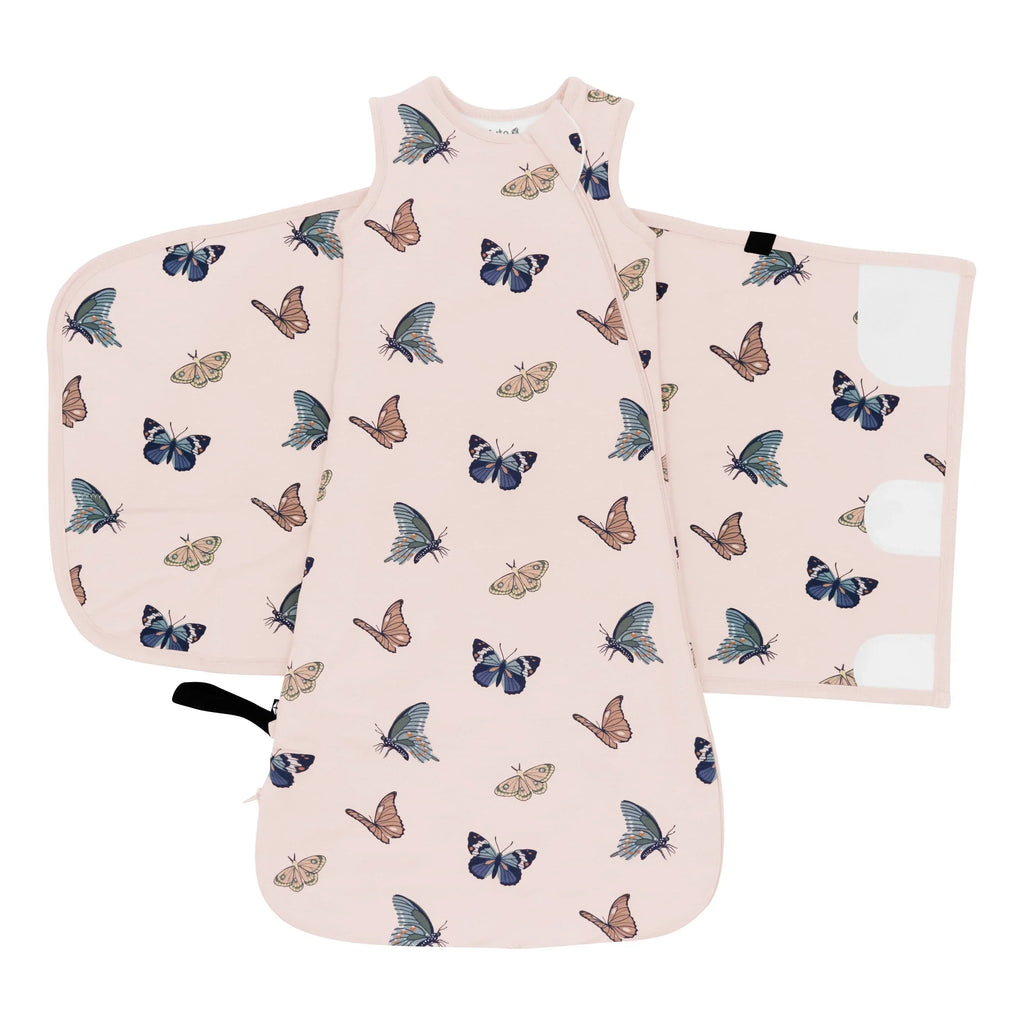 Sleep Bag Swaddler in Blush Butterfly 1.0