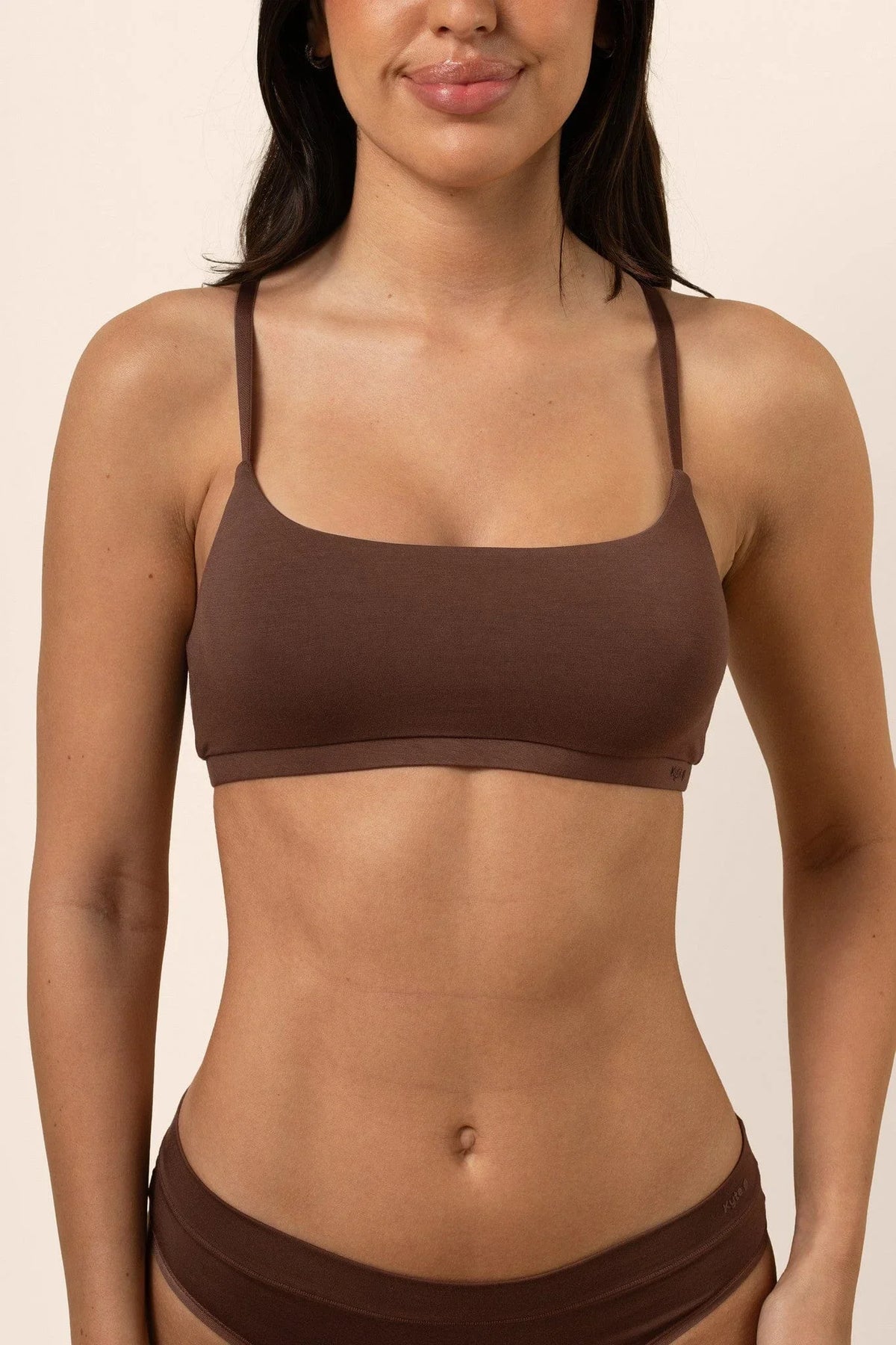 Women's Scoop Neck Bralette in Toffee Main image