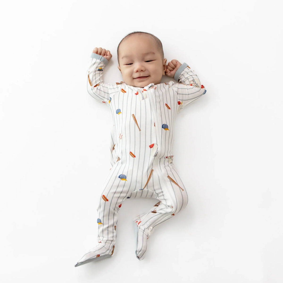 Zippered Footie in Home Run Main image