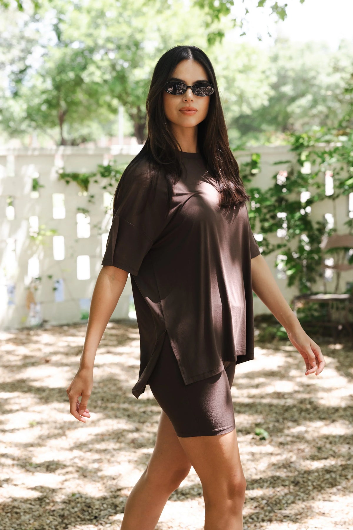 Women’s Biker Short Set in Espresso Main image