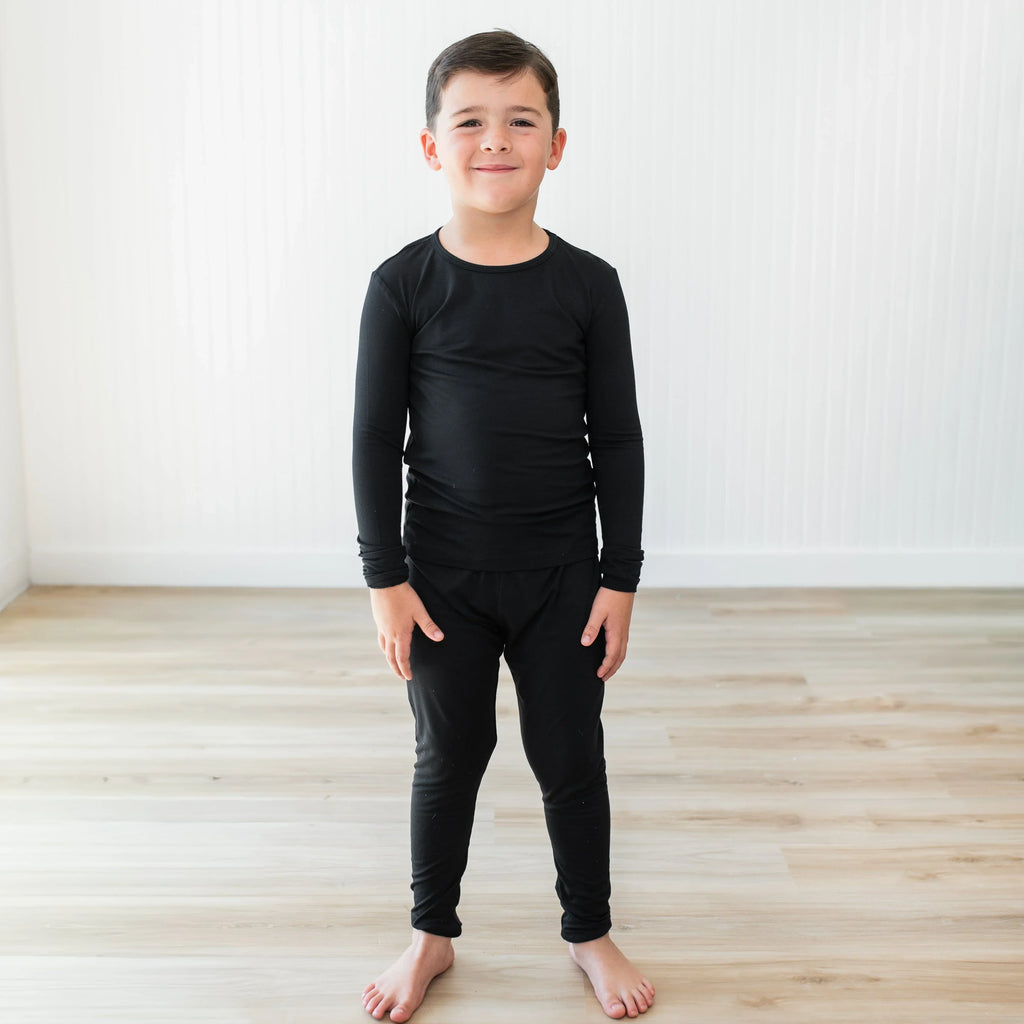 Long Sleeve Pajamas in Midnight