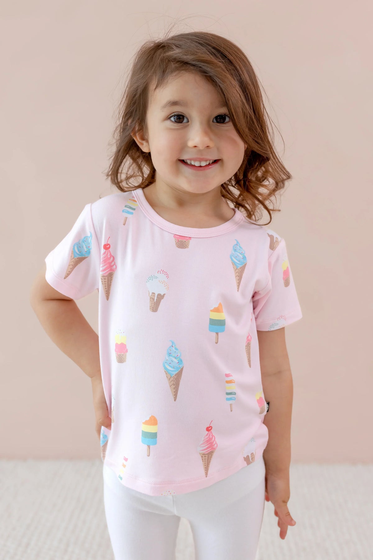 Toddler Basic Tee in Sakura Ice Cream Main image