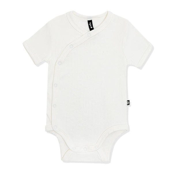 Pointelle Kimono Bodysuit in Cloud