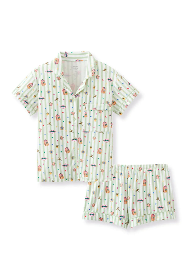 Women's Short Sleeve Pajama Set in Honeydukes
