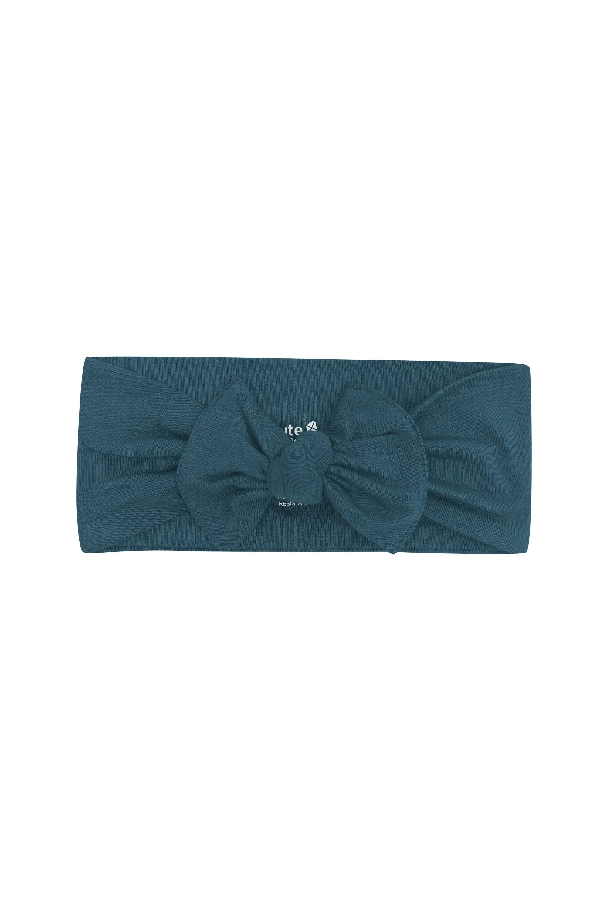 Knotted Bow Headband in Atlantic Secondary image