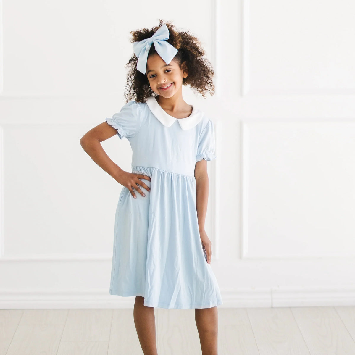 Peter Pan Collar Dress in Breeze Main image