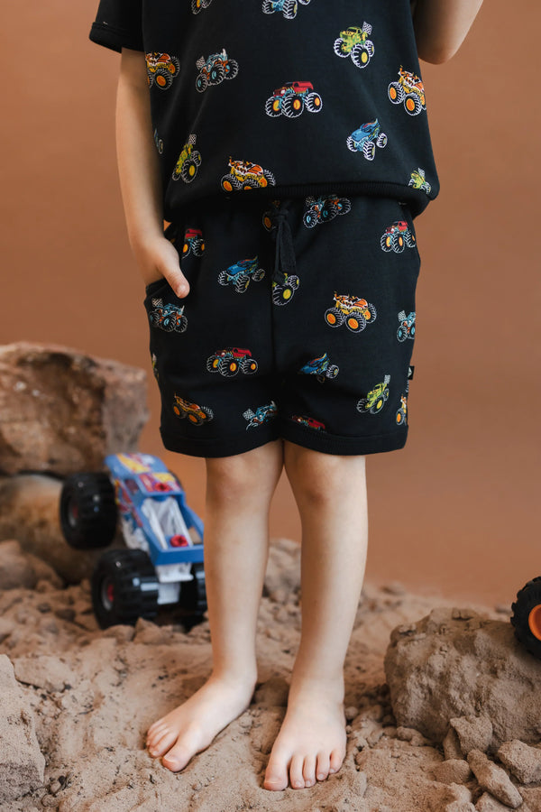 Short Sleeve Jogger Set in Monster Truck