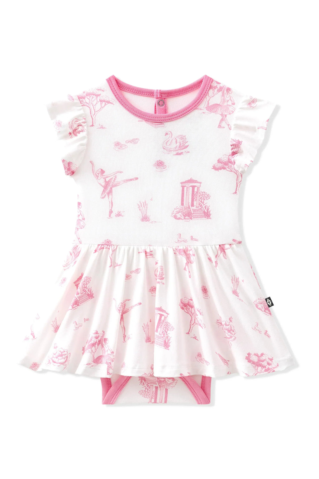 Twirl Bodysuit Dress in Toile Ballet