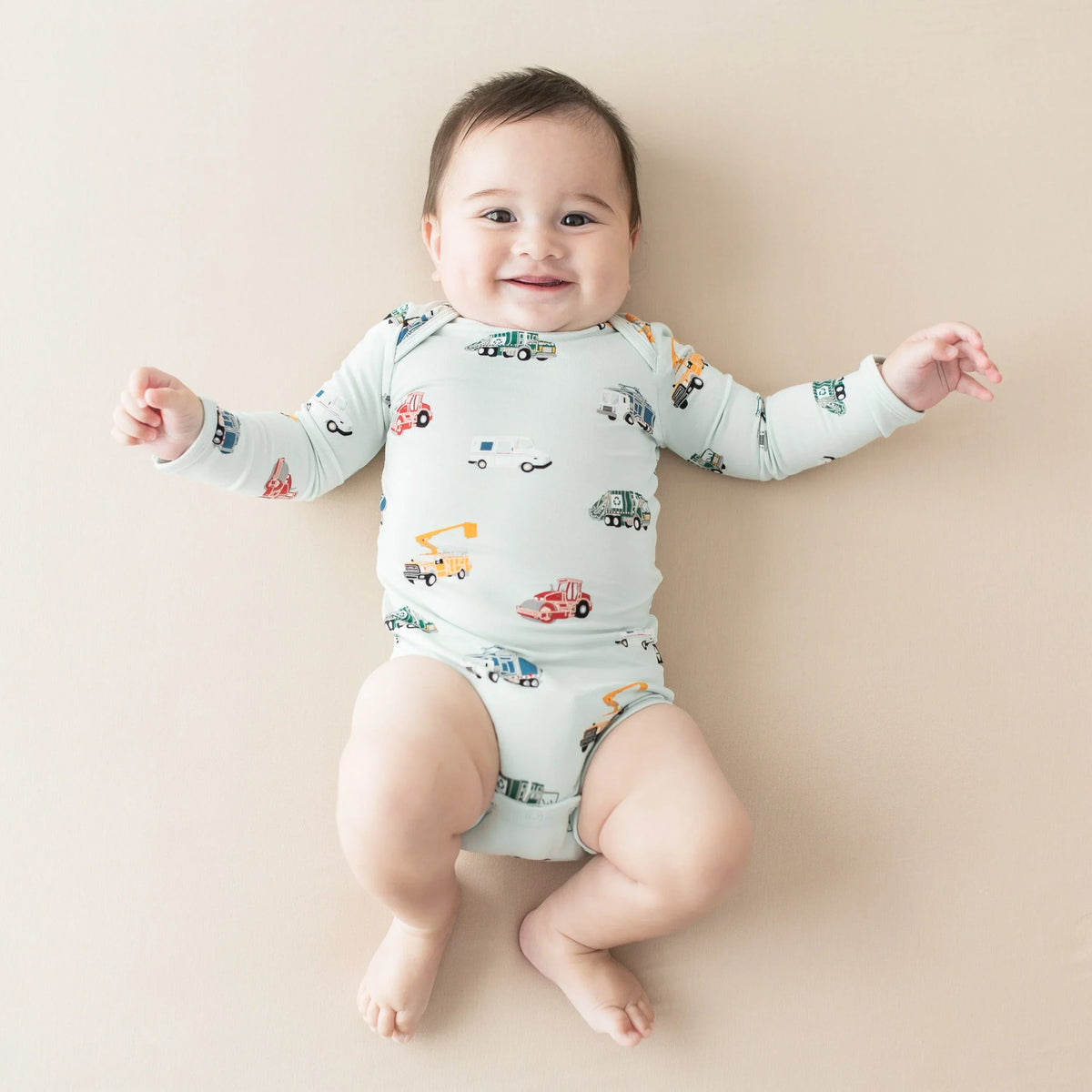 Long Sleeve Bodysuit in City Vehicles Main image