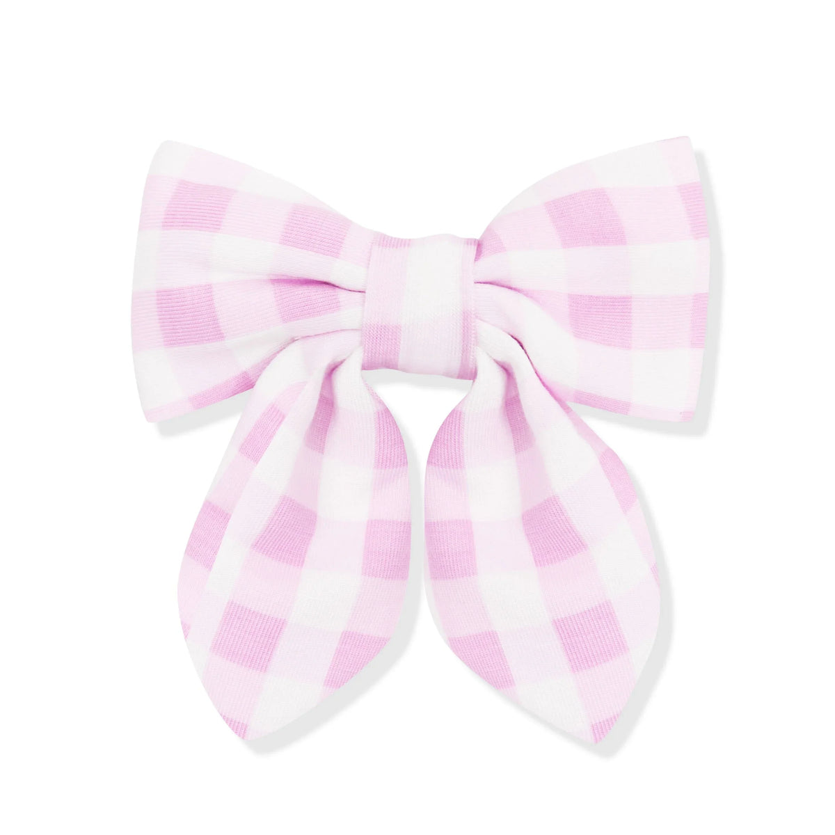 Medium Alligator Clip Bow in Gingham Thistle Main image