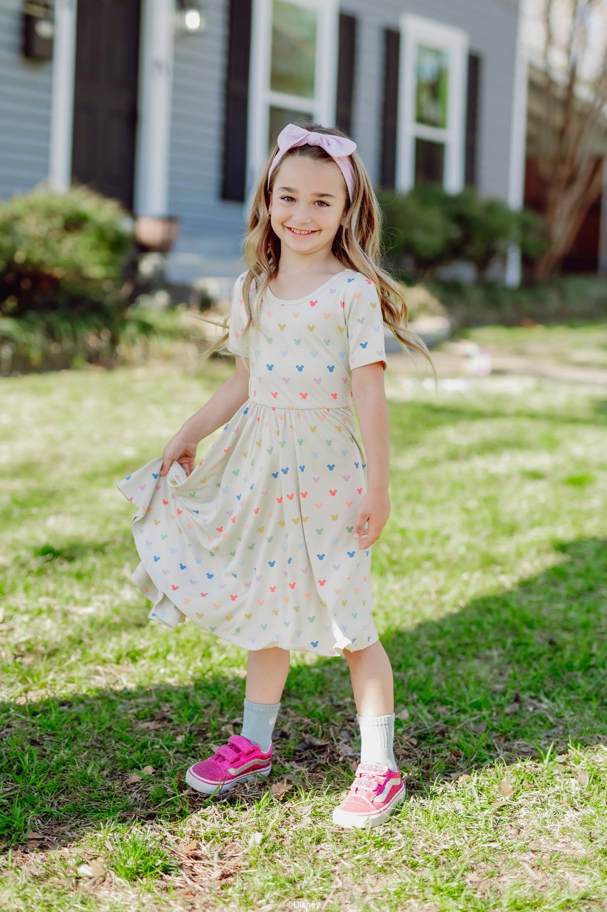 Twirl Dress in Pastel Mickey Mouse Main image