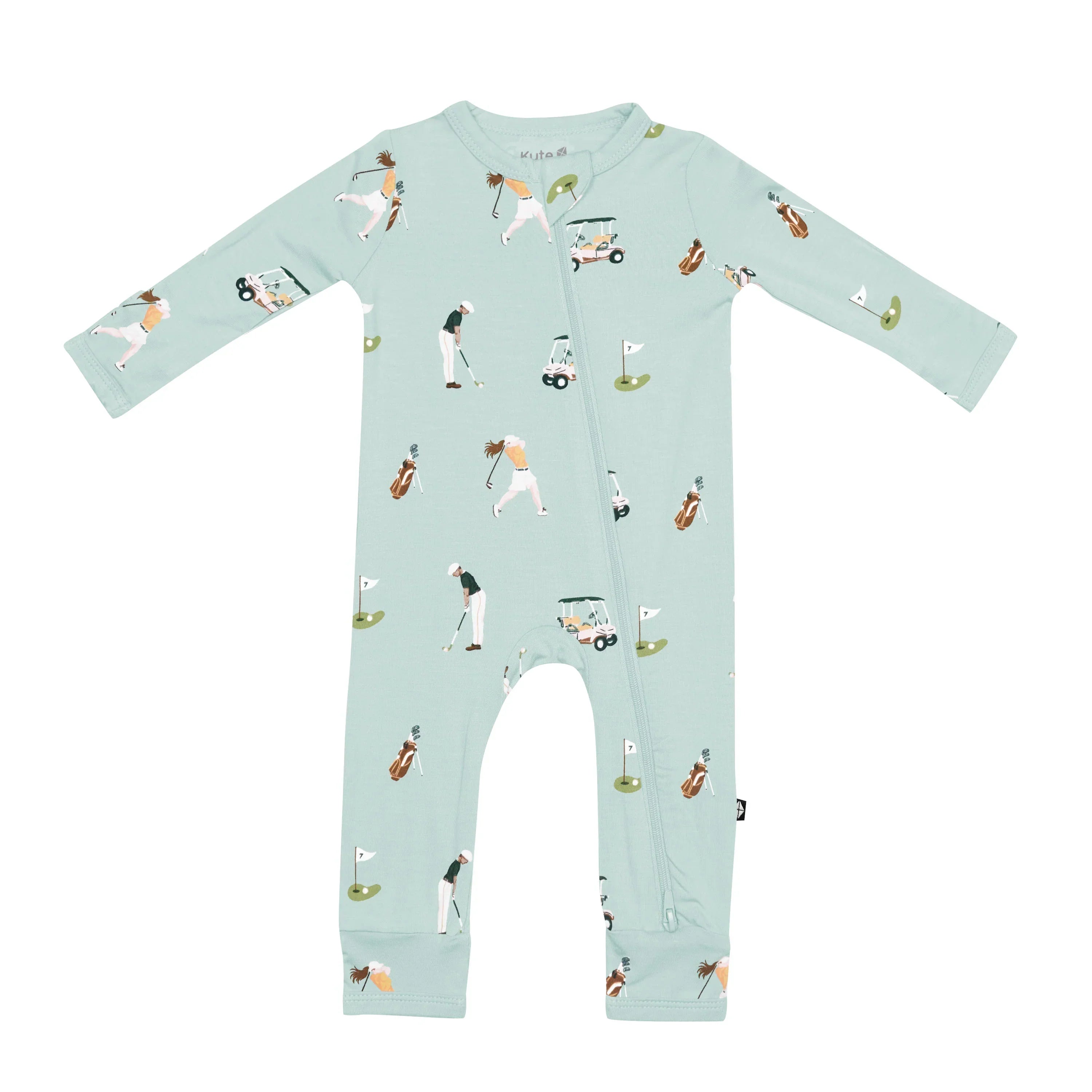 Zippered Romper in Golf Secondary image