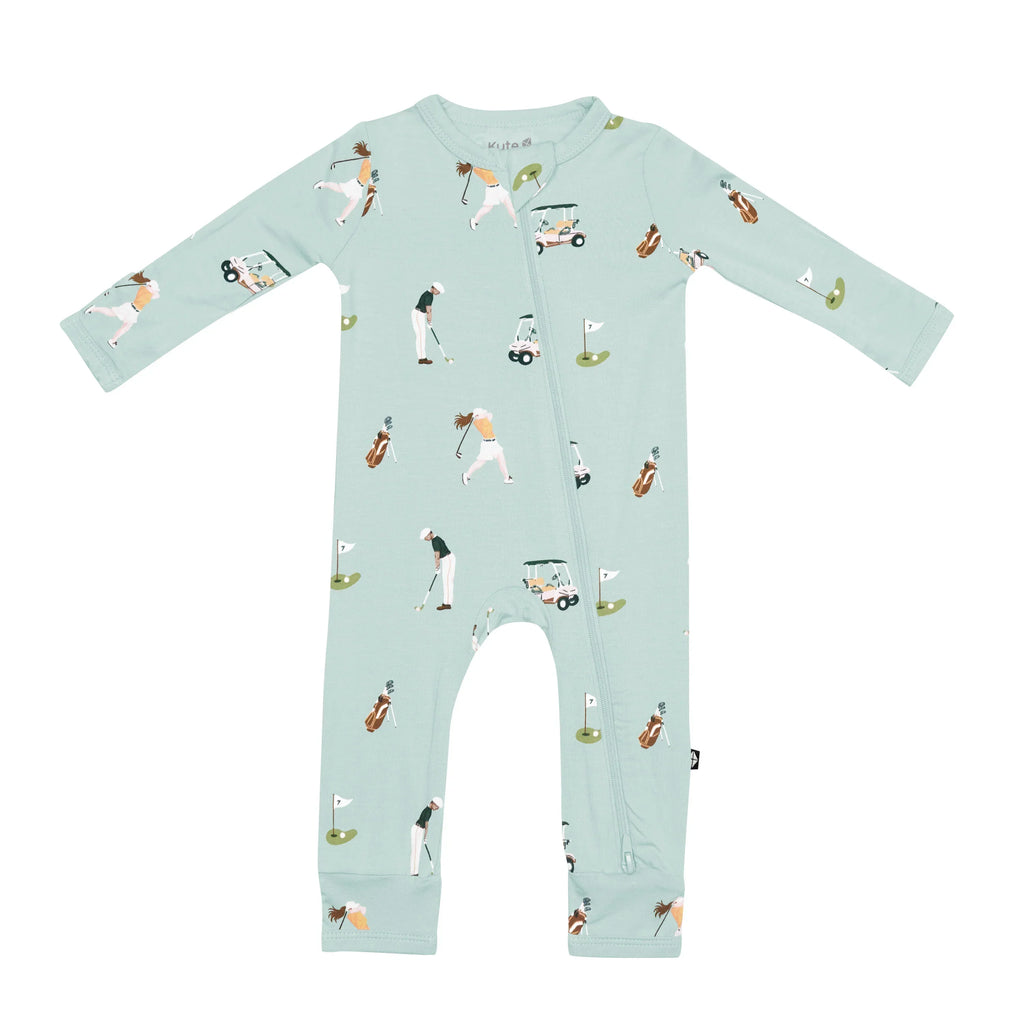 Zippered Romper in Golf