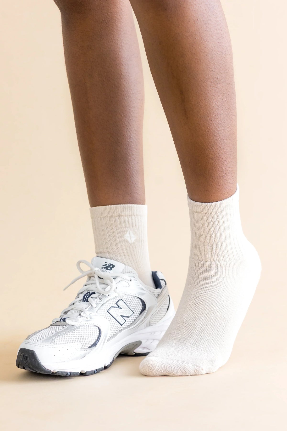 Adult Crew Socks in Oat Main image