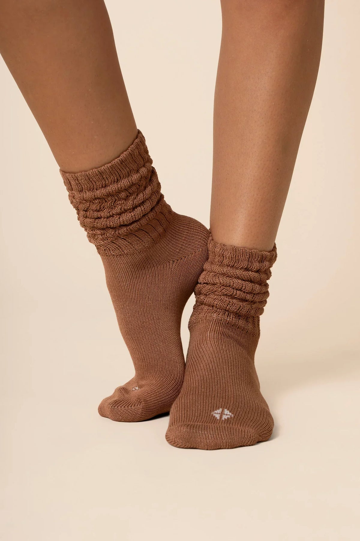 Adult Scrunch Socks in Latte Main image